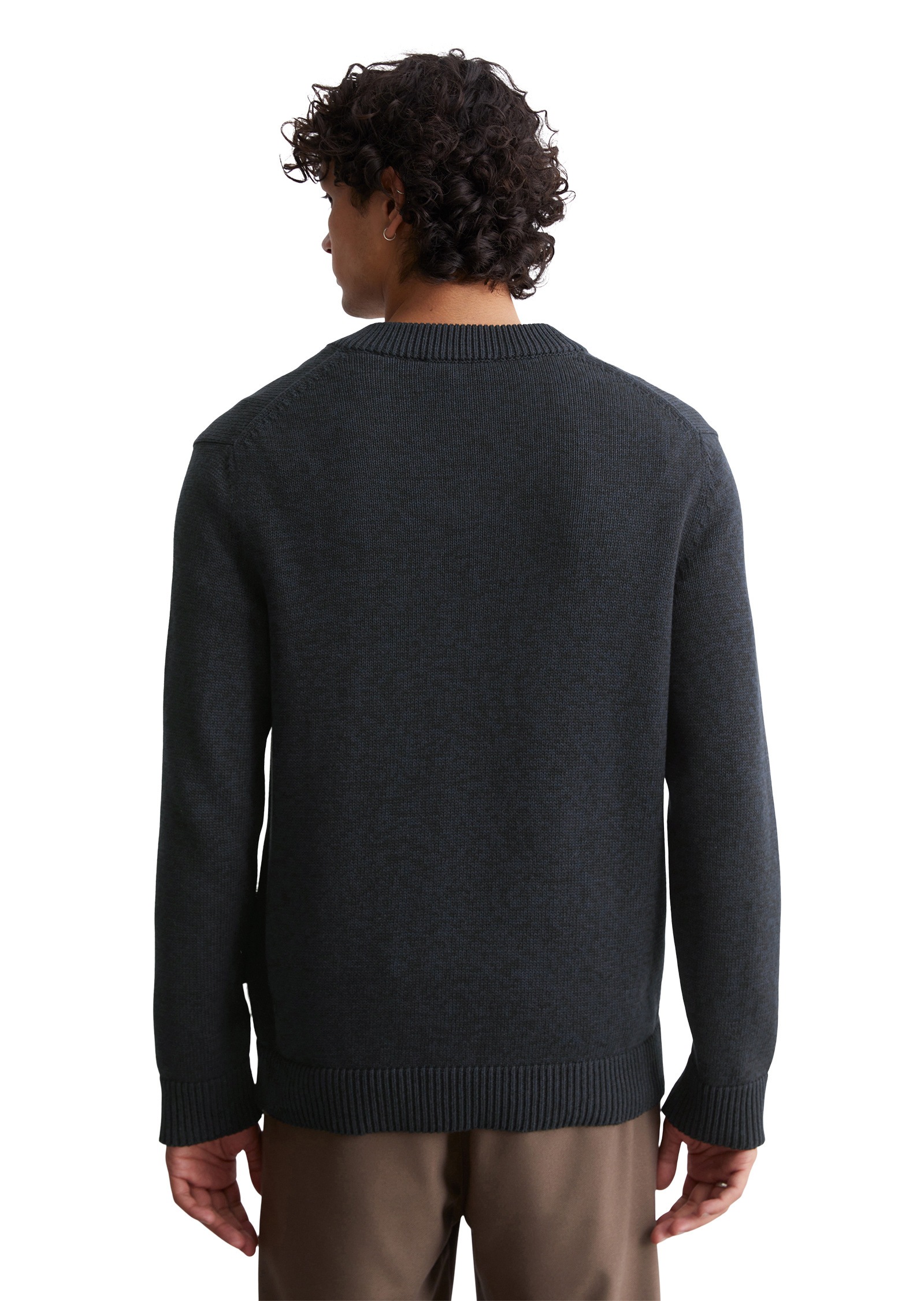 Marc O'Polo DENIM V-Ausschnitt-Pullover »aus zweifarbigem Bio-Baumwoll-Garn«