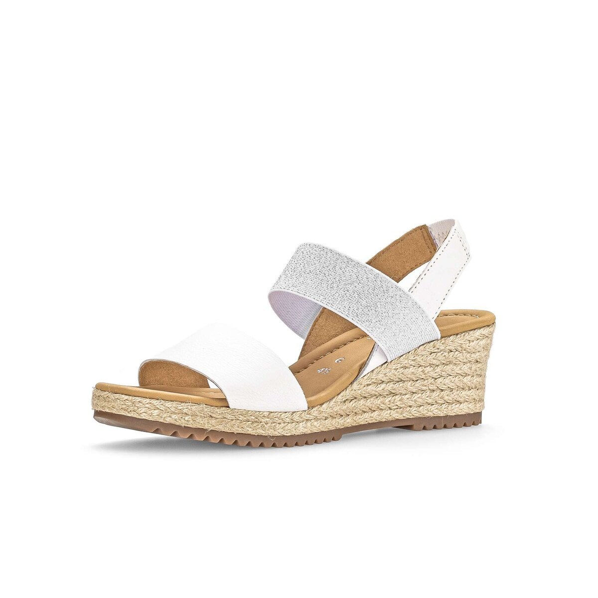 GABOR Damen Keilsandalette "Keilsandalette", Gr. 36weiß, Schuhe