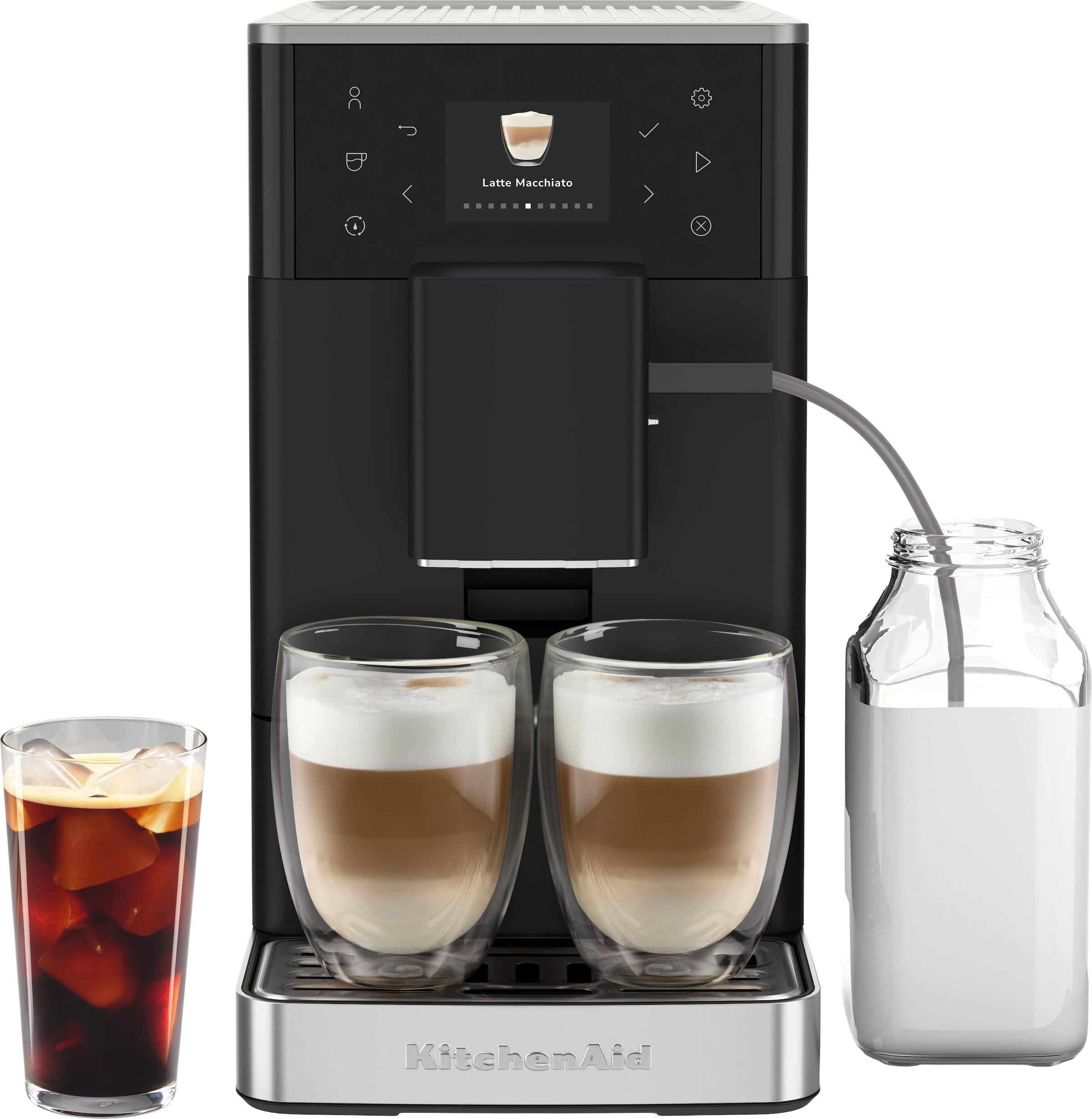 Kitchenaid Schwarz Kaffeevollautomat "5Kes8453e", Matt, B:19,5Cm H:36cm T:47cm, Kaffeevollautomaten, Quietgrind-System: Ermöglicht Eine Leise Zuber... - Bild 4