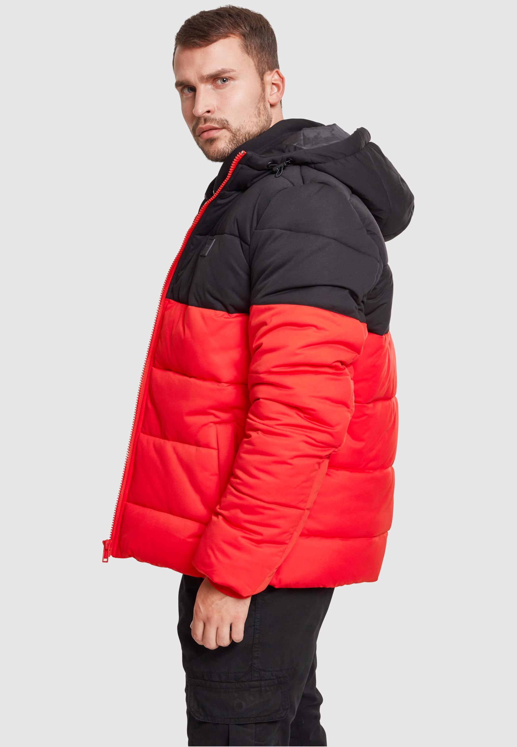 URBAN CLASSICS Winterjacke »Urban Classics Herren Hooded 2-Tone Puffer Jacket«, (1 St.), mit Kapuze