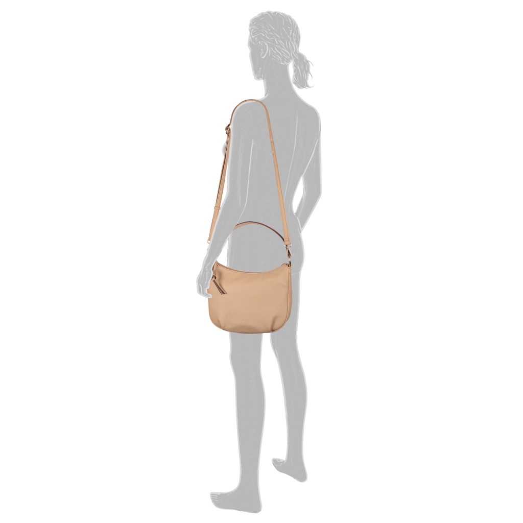 Gabor Schultertasche »Rosina« lässiger Look mit softem Material und markantem Metalldetail am Zipper