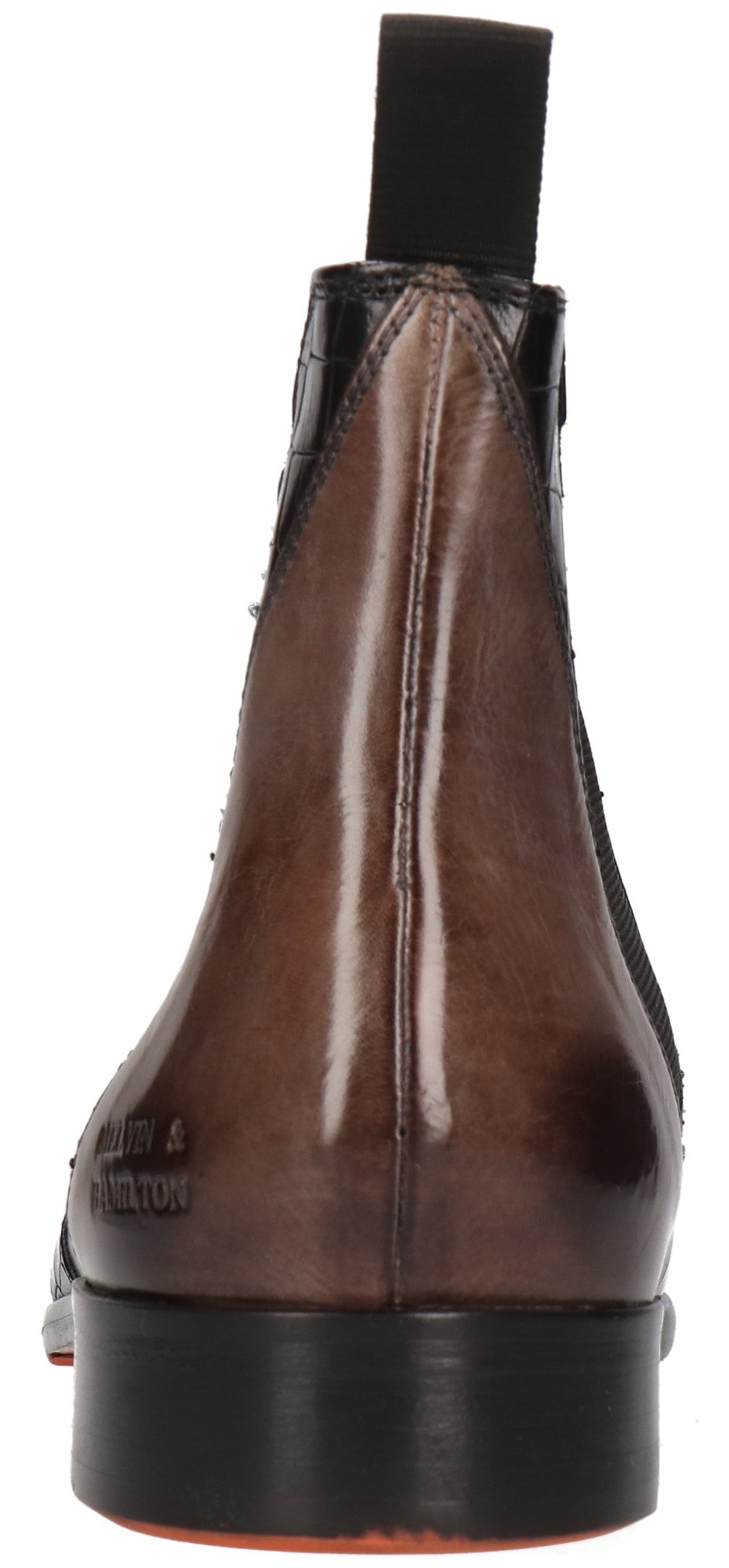Melvin & Hamilton Chelseaboots »Lewis 26 - vegetabil gegerbt«, Stiefelette, Anzugschuh, Business Schuh mit Reptilien Prägung