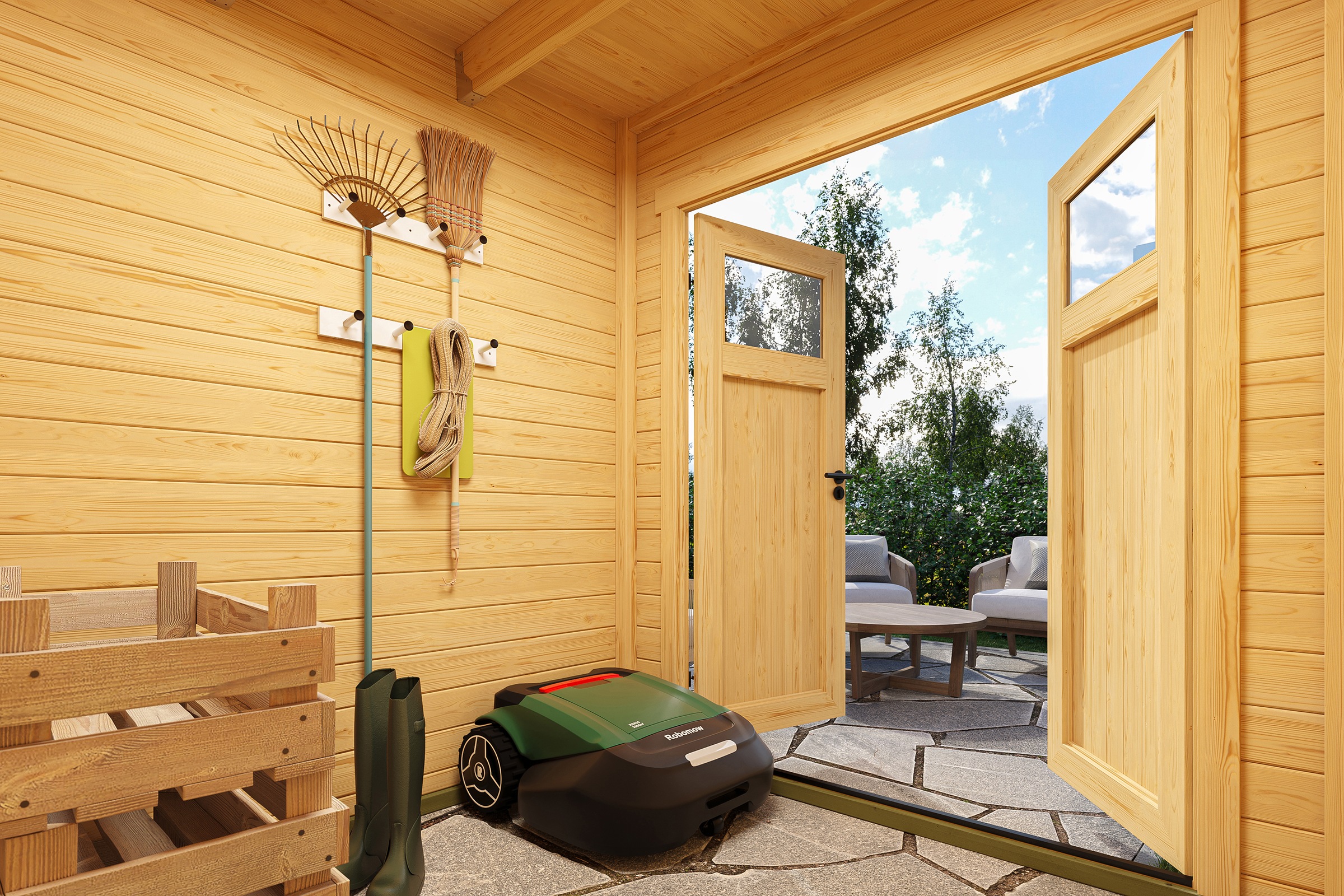 weka Gartenhaus »Batu/Nika 1«, 28 mm starke Blockbohlen