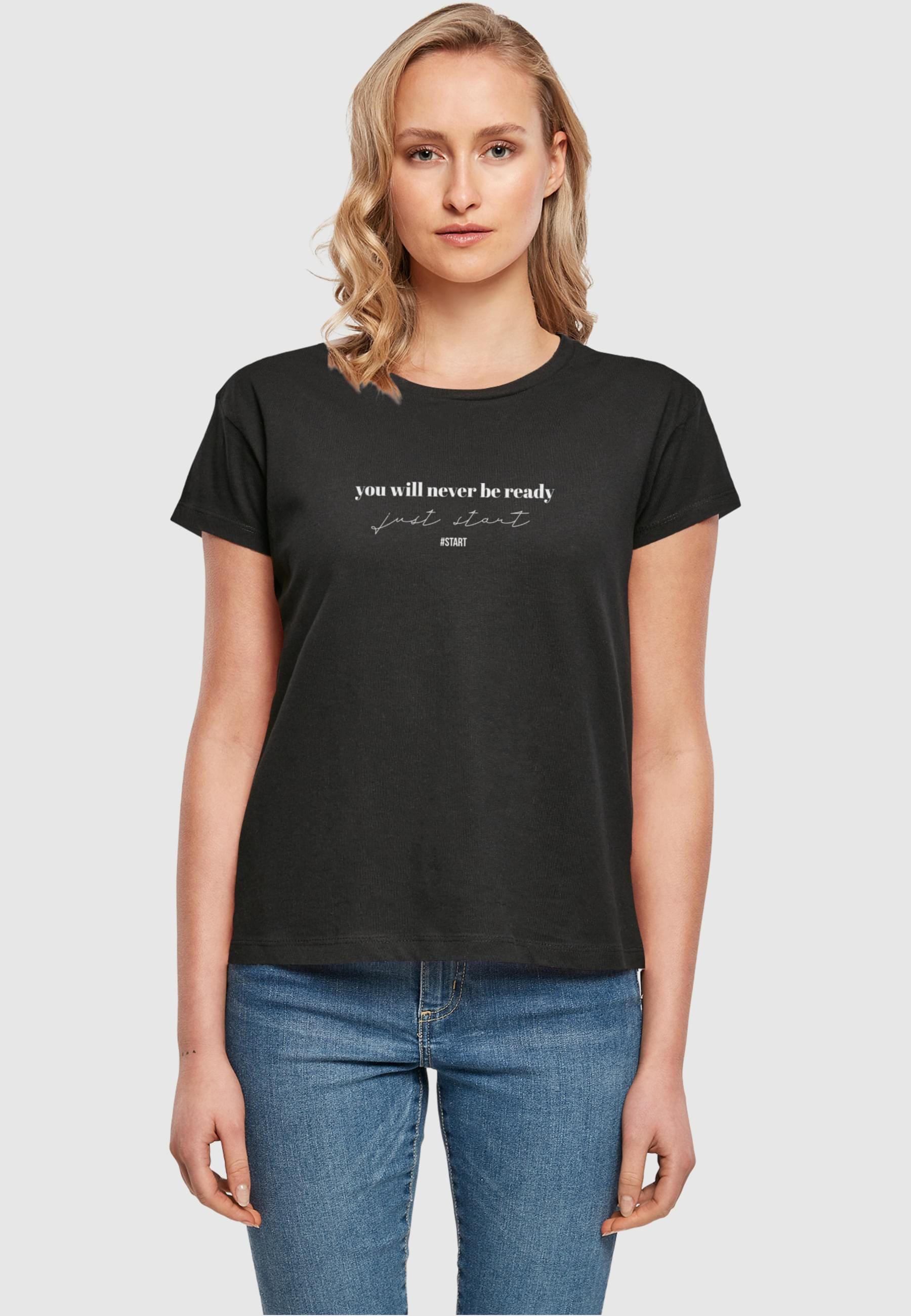 Merchcode T-Shirt »Merchcode Damen Ladies Just Start Box Tee«, (1 tlg.)