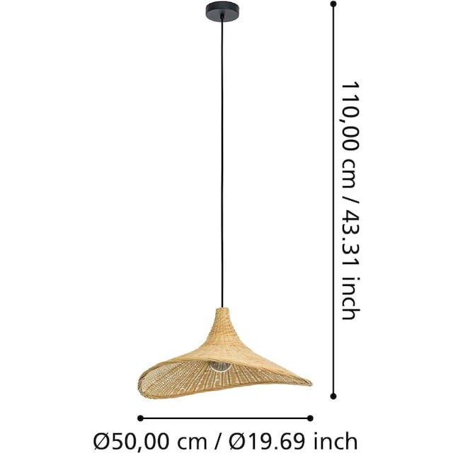 EGLO Hängeleuchte »HAXEY«, Hängeleuchte in schwarz aus Stahl - exkl. E27 -  1X40W | BAUR