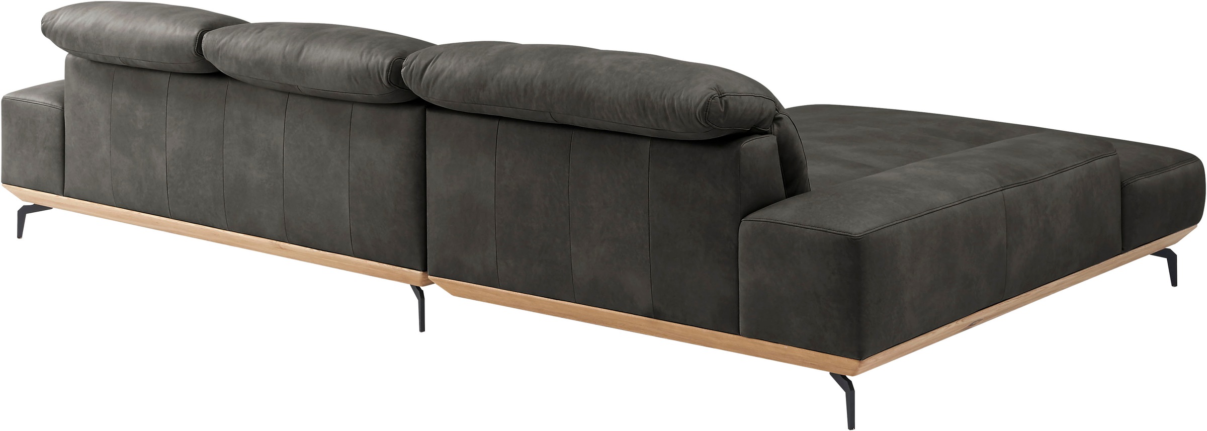 Musterring Wohnlandschaft »MR 2490«, Fuß Schwarz, Sitzhöhe 46cm, wahlweise mit Funktionen, Maße 342x207 cm