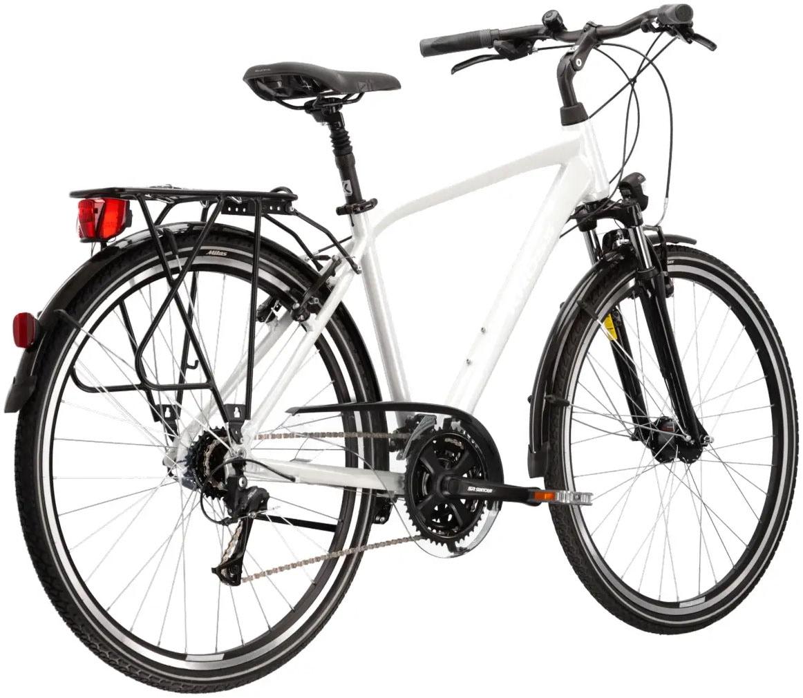 Kross Trekkingrad »Trekkingrad Trans 4.0 weiß 21 Gänge«, 21 Gang, Shimano, ACERA T3000 Schaltwerk, Kettenschaltung