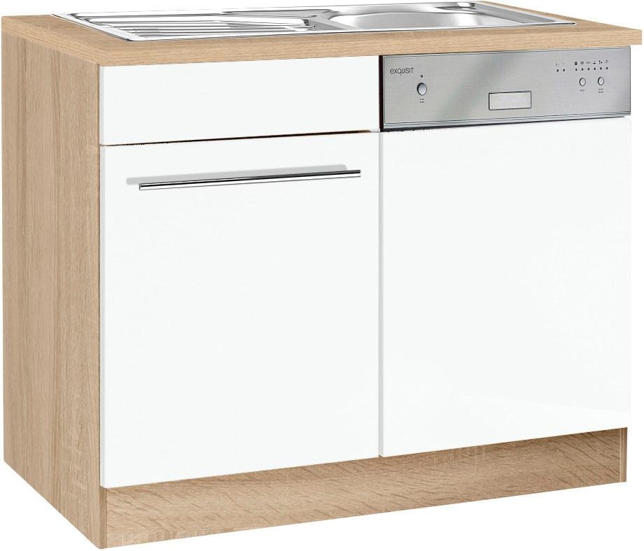 KOCHSTATION Spülenschrank "KS-Eton", Breite 110 cm, inkl. Tür/Sockel für Geschirrspüler