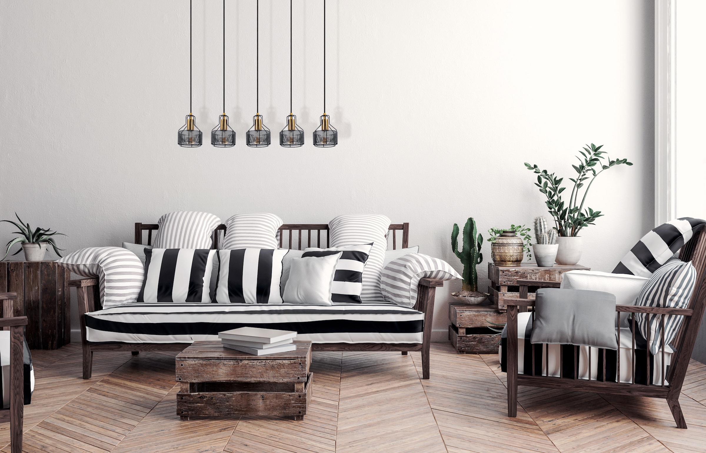 näve LED Pendelleuchte »FORO«, Leuchtmittel E27 | ohne Leuchtmittel, schwarz/golden