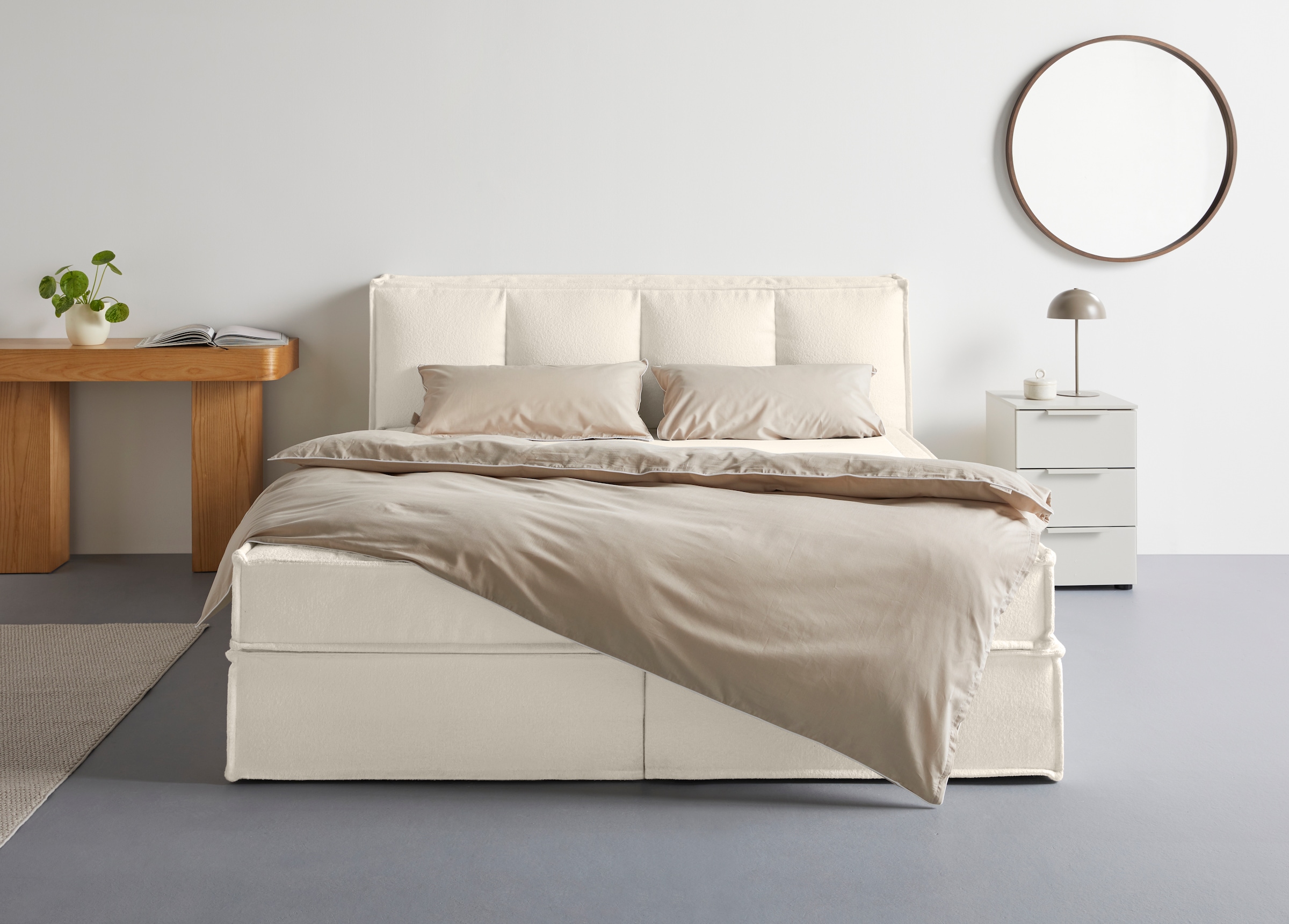 LeGer Home by Lena Gercke 1100000002199 "Addyson" Härtegrade H2, H3 und H4 wählbar, Boxspringbett inkl. Topper, 2 Matratzen