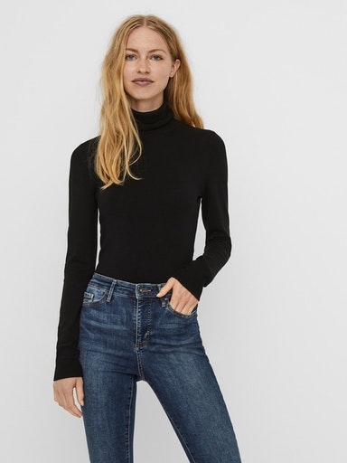Vero Moda Rollkragenpullover "VMGLORY LS ROLLNECK BLOUSE GA NOOS" Viskosemischung, regular fit