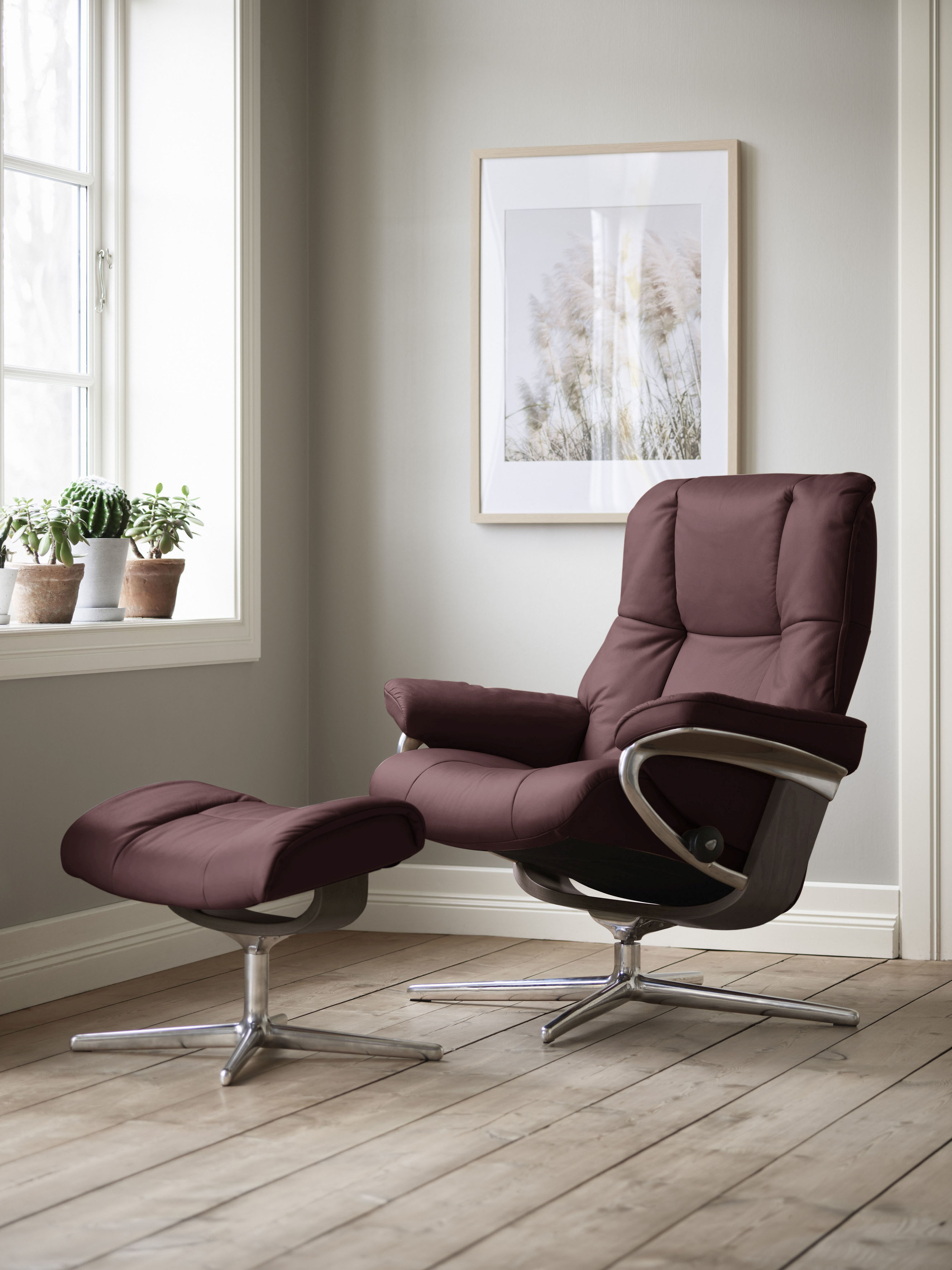 Stressless Relaxsessel "Mayfair" mit Cross Base, Größe S, M & L, Holzakzent Wenge