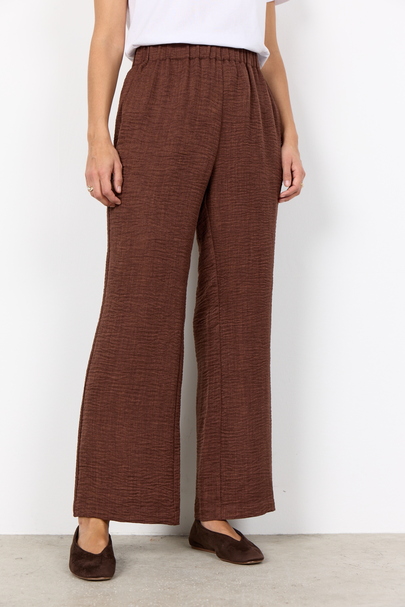 soyaconcept Schlupfhose "SC-CHARISSA 3-C" aus Polyester, langer Schnitt, elastischer Bund, pflegeleicht