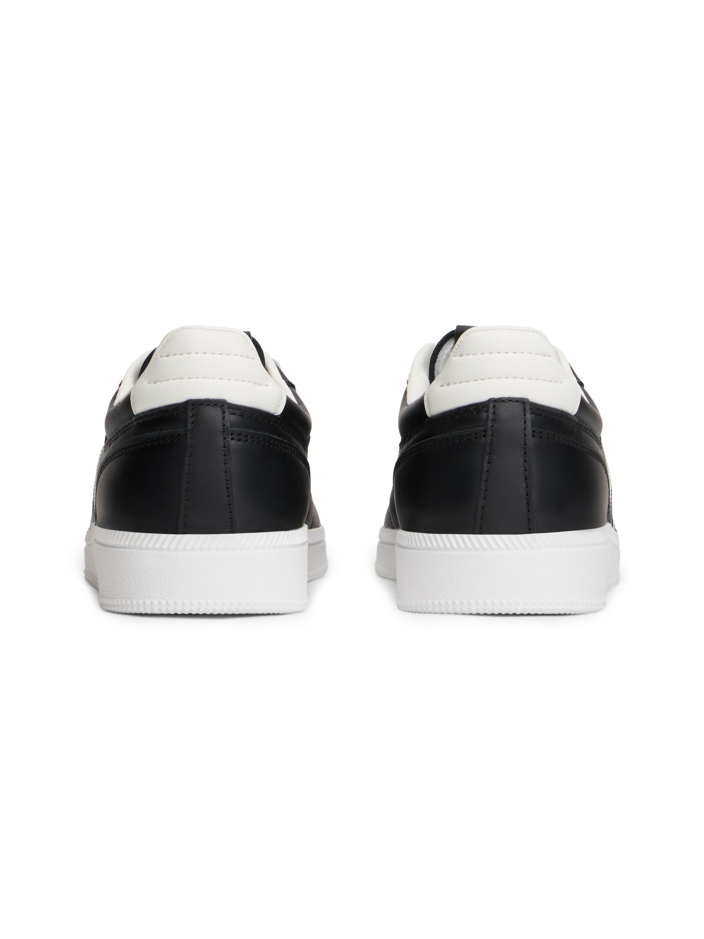 Sneaker TOMMY JEANS "THE GREENWICH EDGE STITCHING", Herren, Gr. 40, schwarz, Leder, Lederimitat, kontrastfarbene Details, Schuhe Sneaker, Freizeitschuh, Halbschuh, Schnürer, Logo an der Seite und Schuhzunge 2