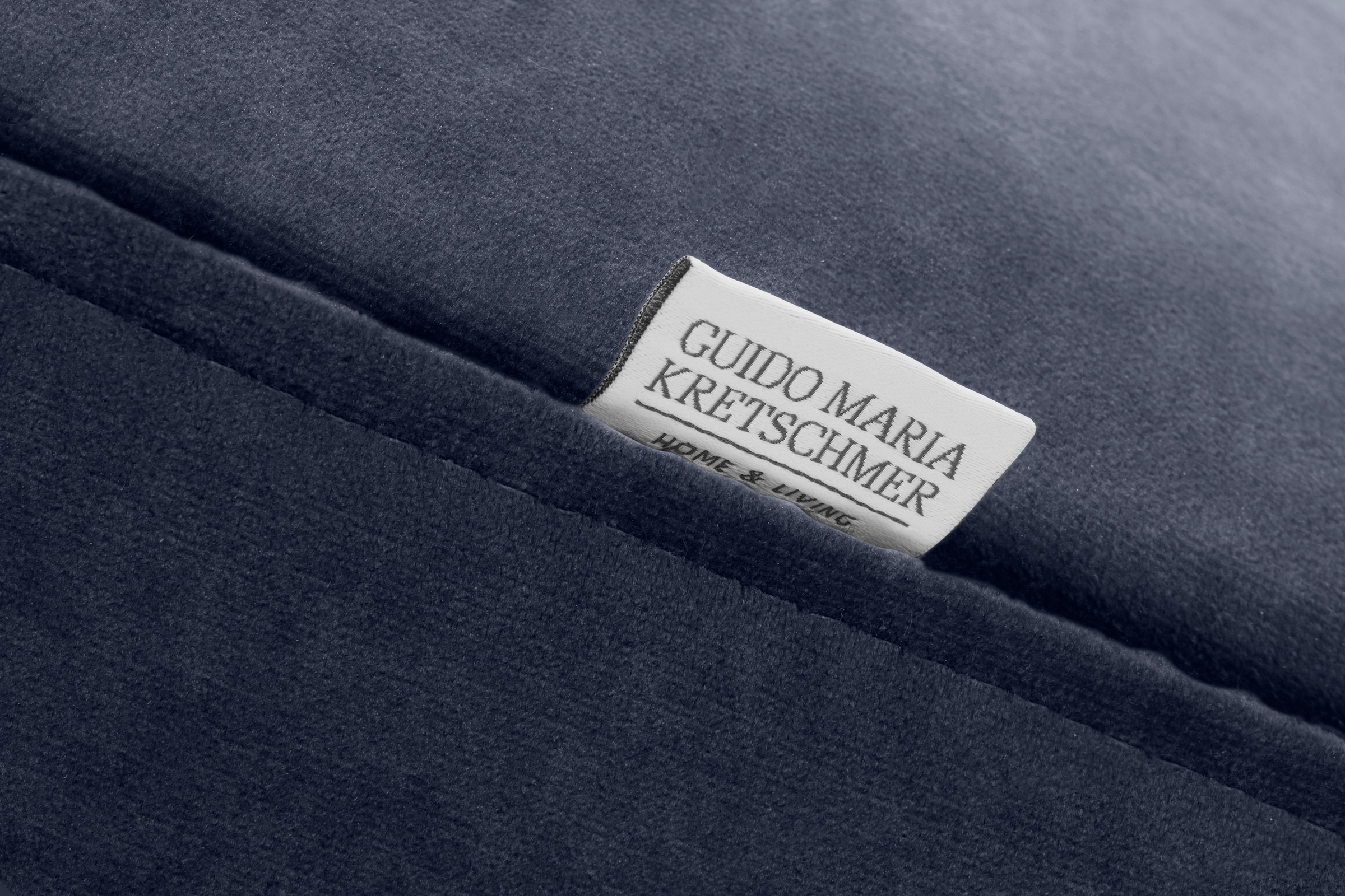 Guido Maria Kretschmer Home&Living Hocker »Chilltime«, mit eleganter Kreuznaht auf der Sitzfläche