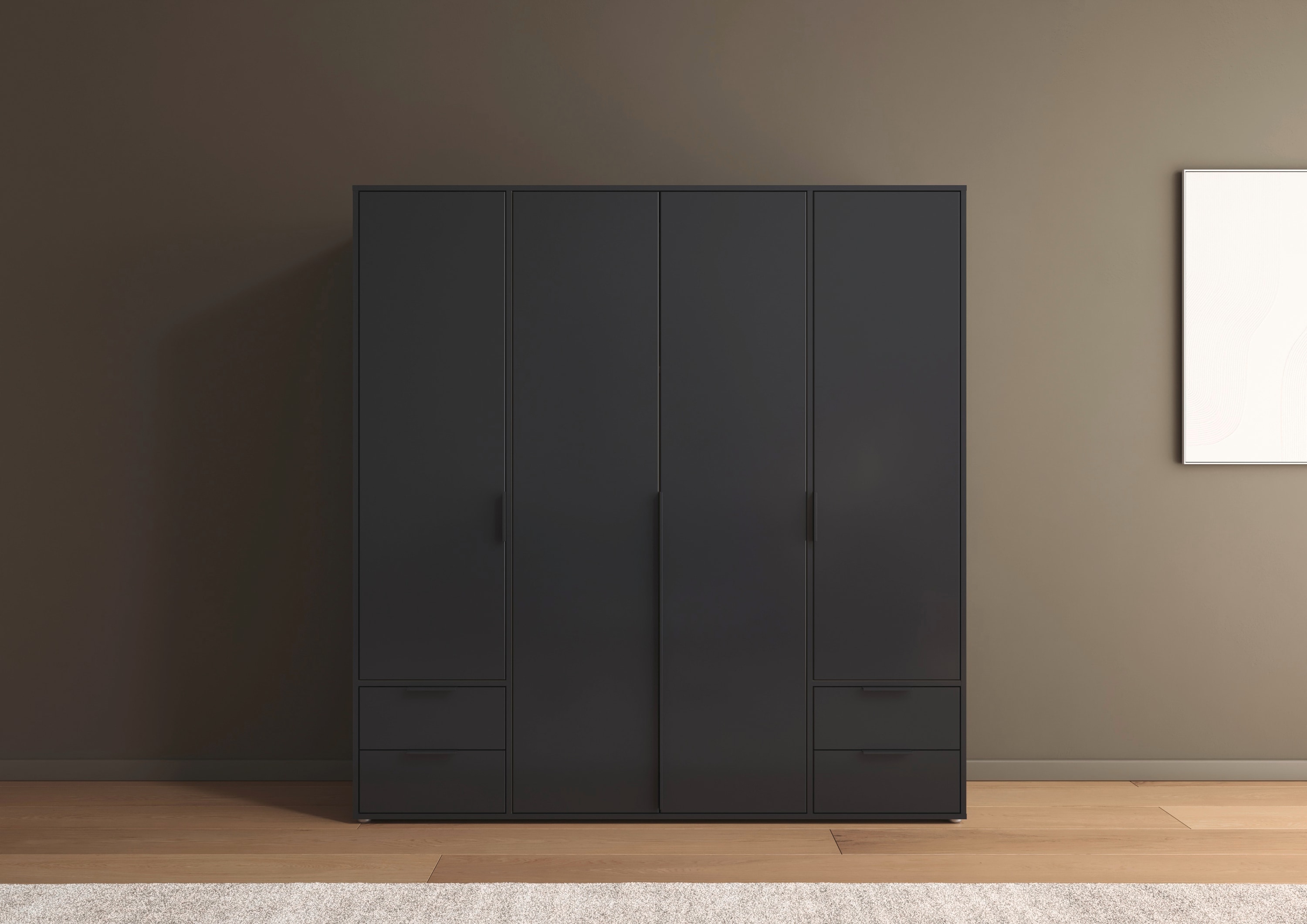 rauch "Kleiderschrank Schrank Garderobe Wäscheschrank NAGATA viel Stauraum" in 3 verschiedenen Ausstattungen BASIC/CLASSIC/PREMIUM, mit Schubladen sowie Stangengriffen TOPSELLER MADE IN GERMANY