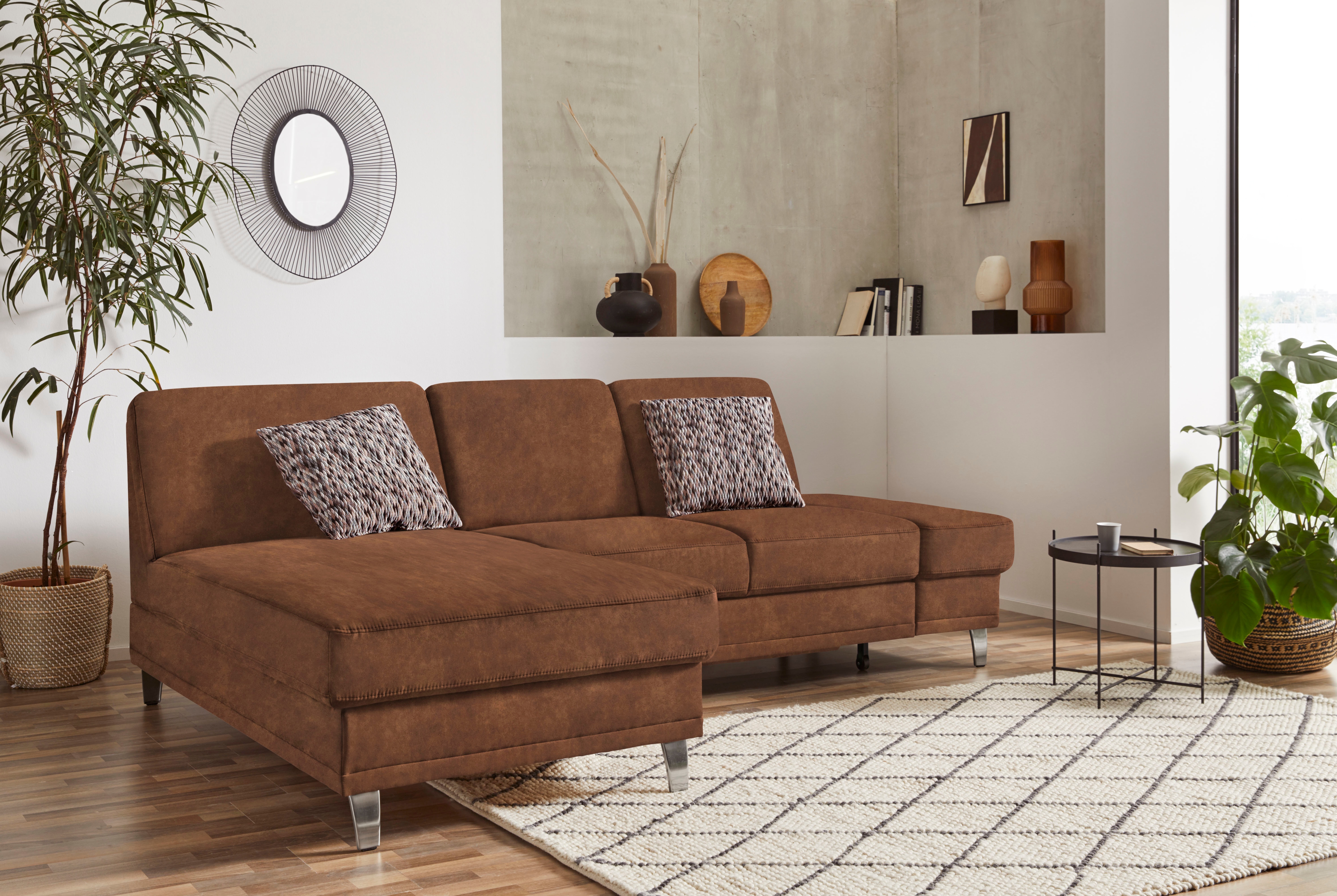 sit&more Ecksofa "Clio L-Form" optional Schlaffunktion oder Vorziehsitz und Bettkasten, Federkern
