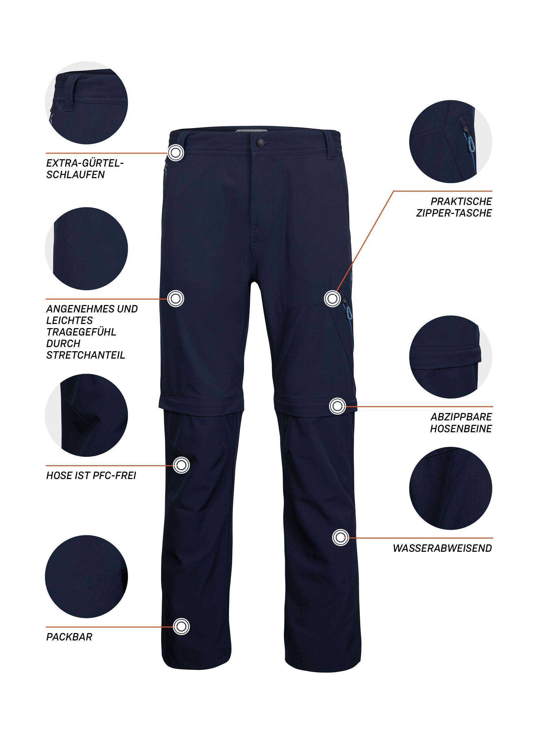 Thumbnail - Killtec Funktionshose "KOS 204 KG MN PNTS" Abzippbare Funktionshose, wasserabweisend, Comfort-Stretch