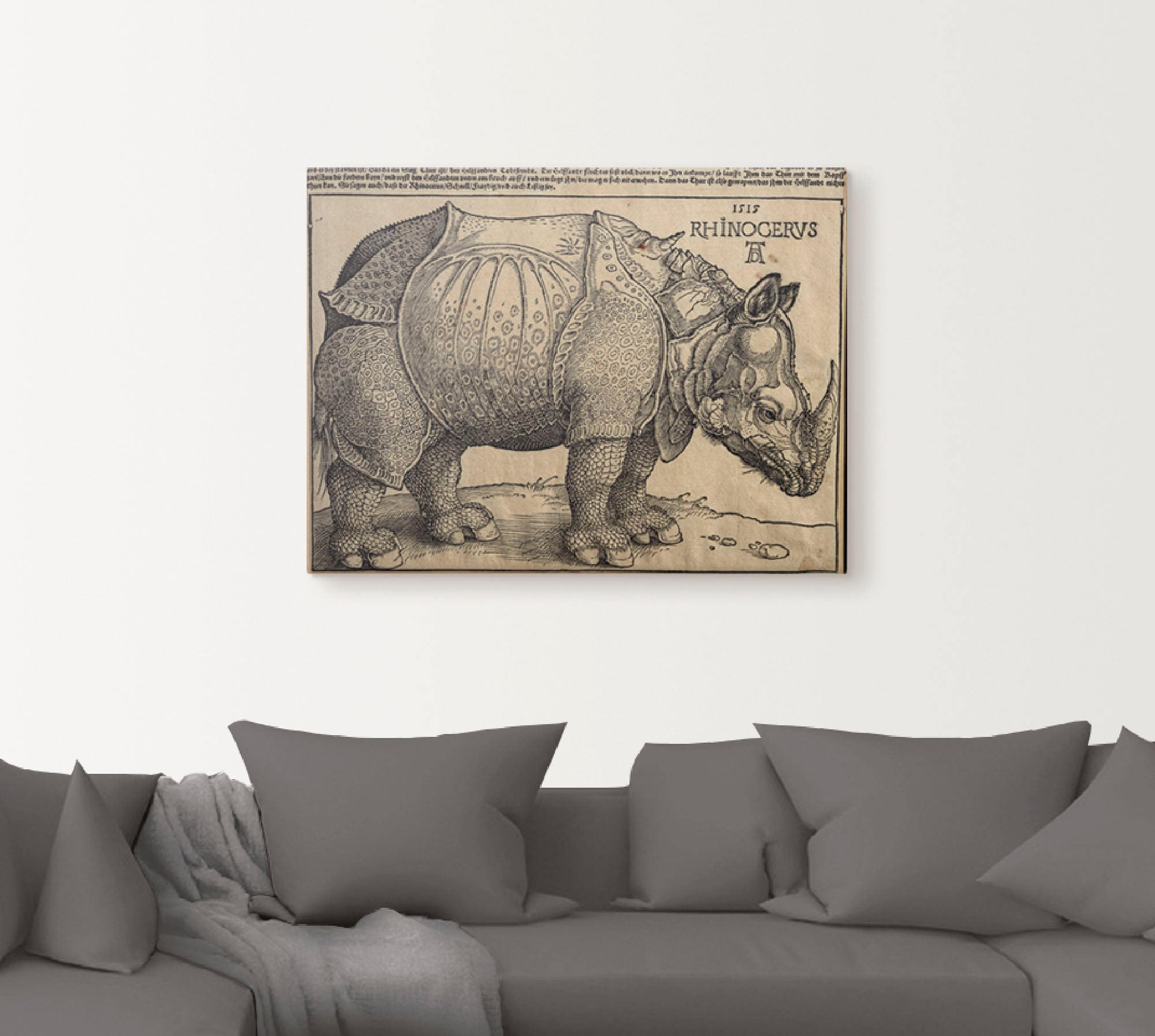 Artland Wandbild »Nashorn. St.), (1 BAUR König | Größen als Für in Wildtiere, oder Emanuel.«, 1515. Leinwandbild, kaufen versch. Poster Wandaufkleber
