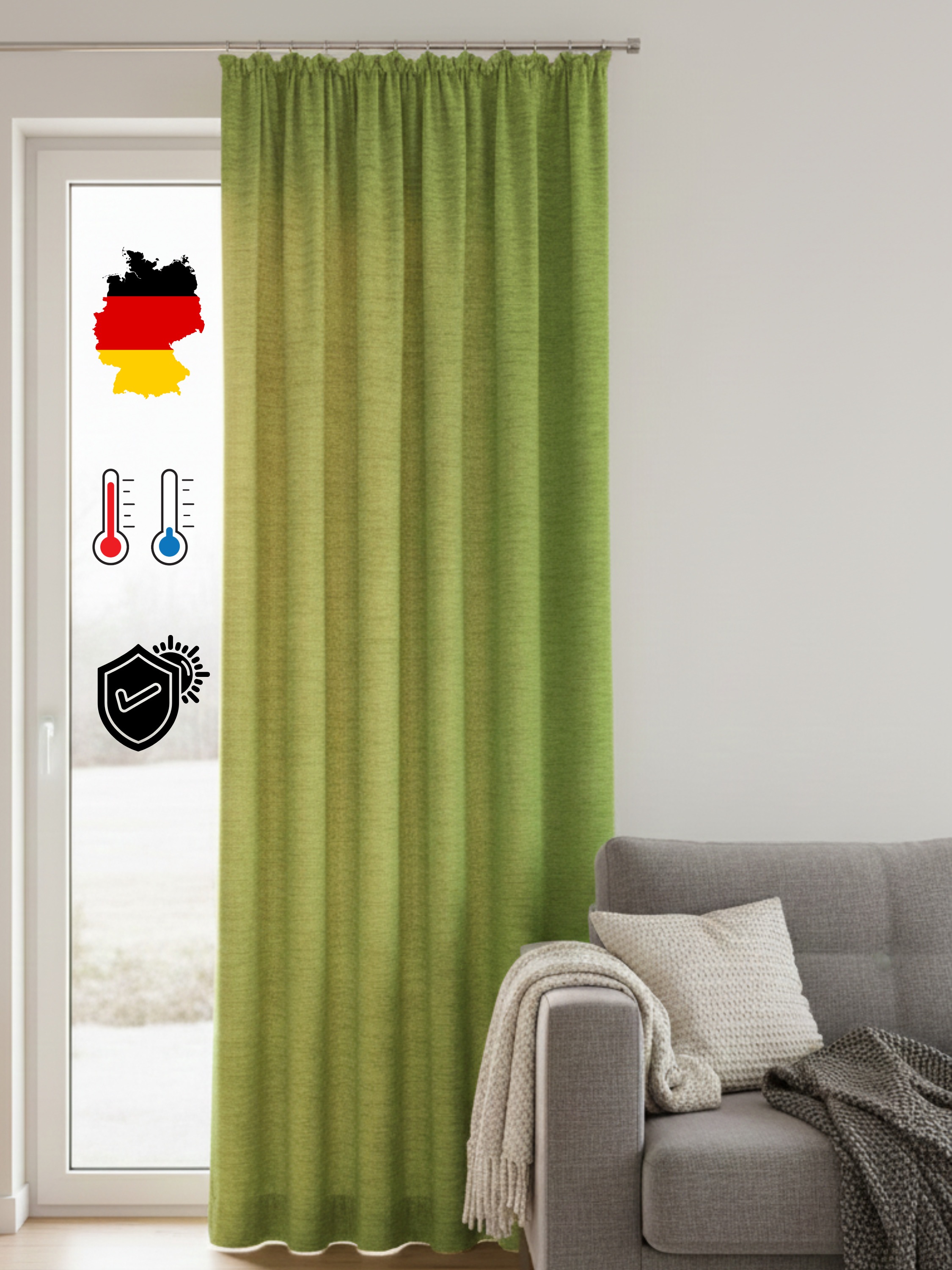 Wirth Vorhang "Trondheim B" Kräuselband 1 Stk. tlg. nach Maß günstig online kaufen