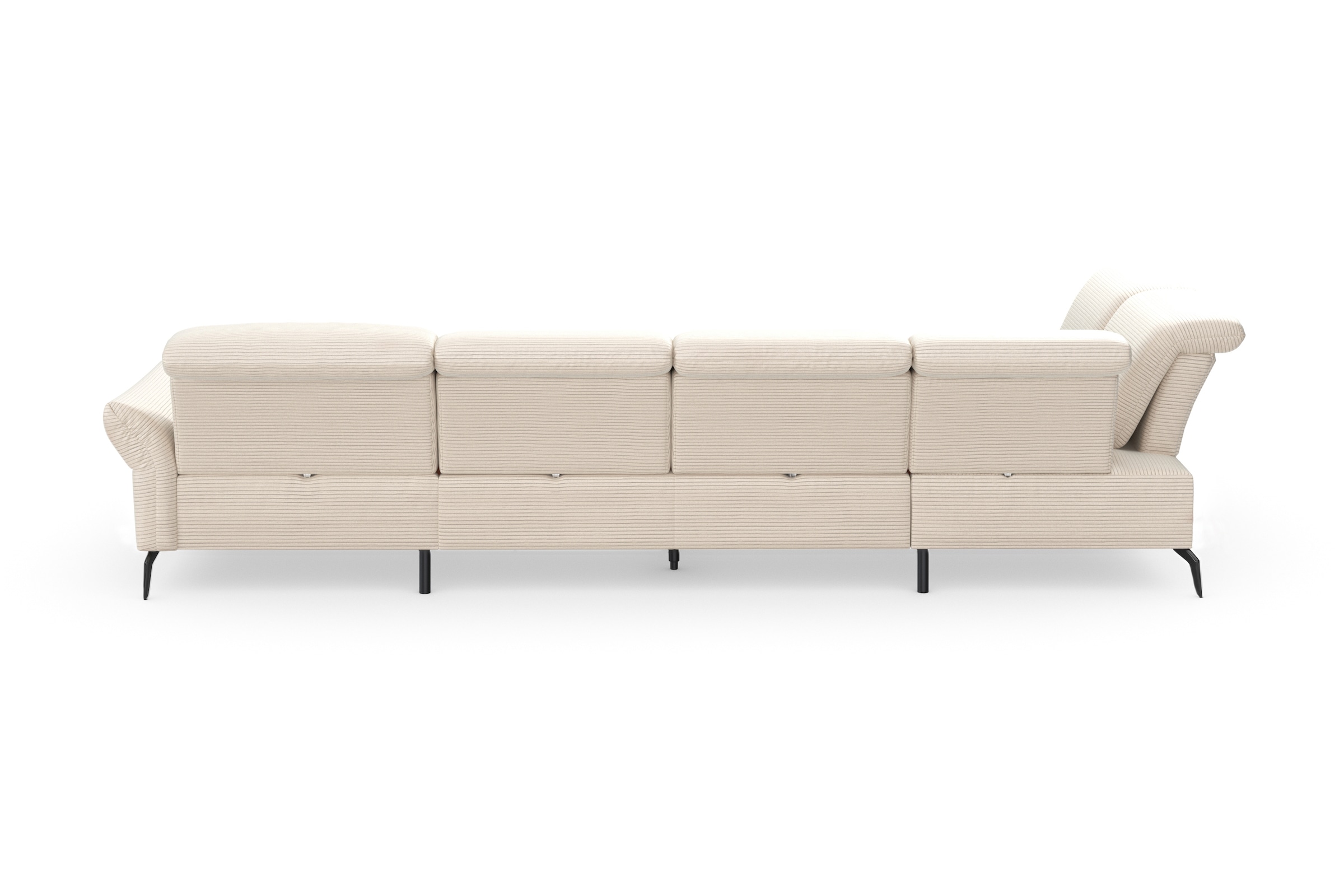 INOSIGN Wohnlandschaft »Coco U-Form«, Sitztiefen-, Arm- und Kopfteilverstellung, Cord-Bezug, Fußhöhe 15 cm