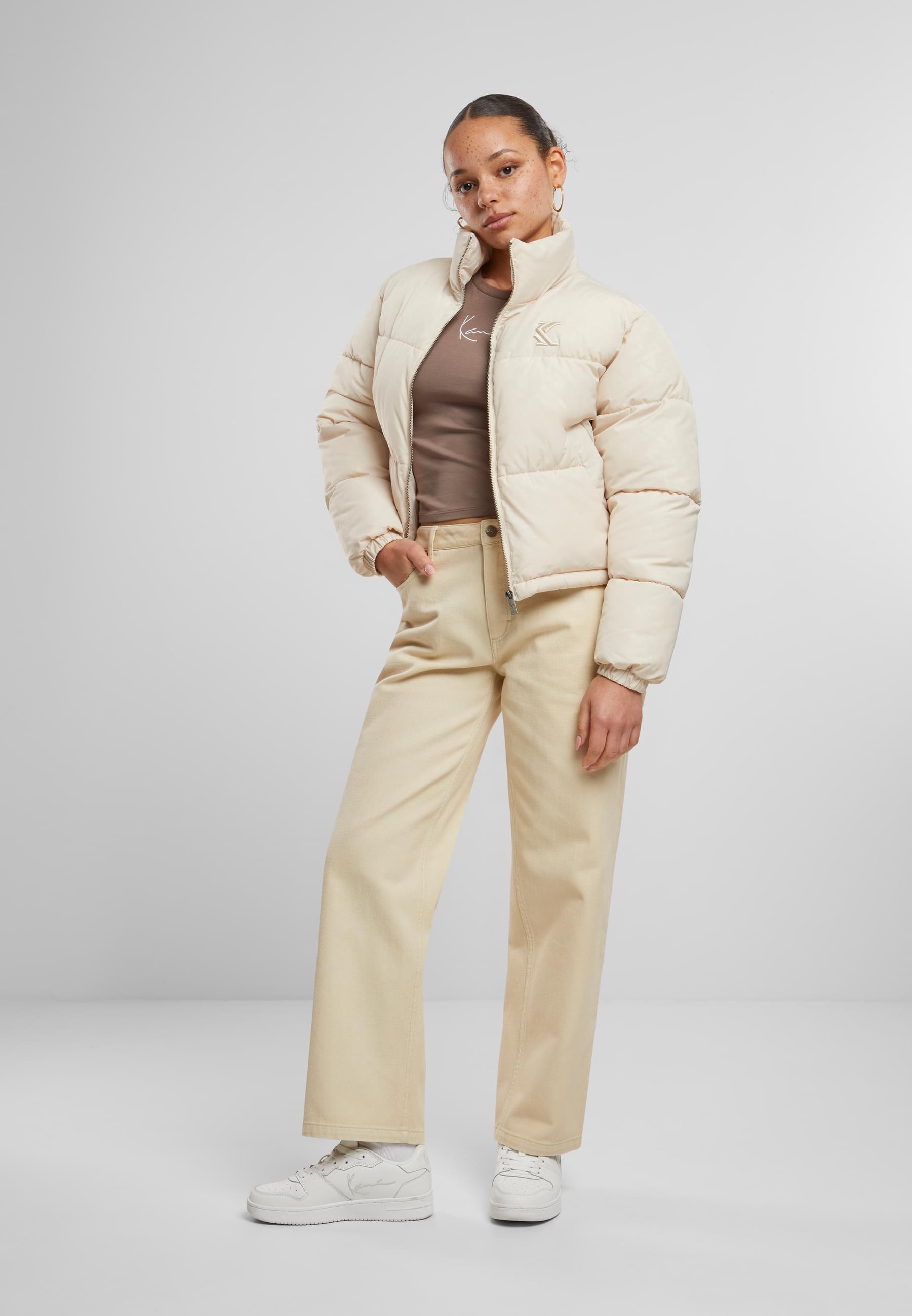 Karl Kani Winterjacke »Karl Kani Karl Kani OG AOP Crop Puffer Jacket«, (1 St.), ohne Kapuze