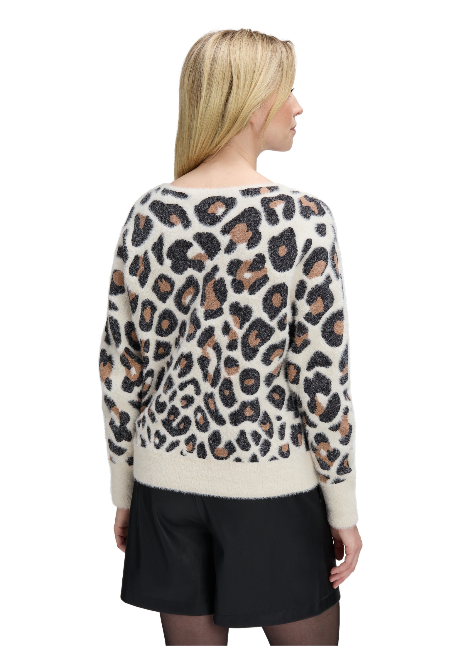 Betty&Co Strickpullover »Damen Strickpullover mit U-Boot-Ausschnitt« 1 Stk. tlg. Jacquard