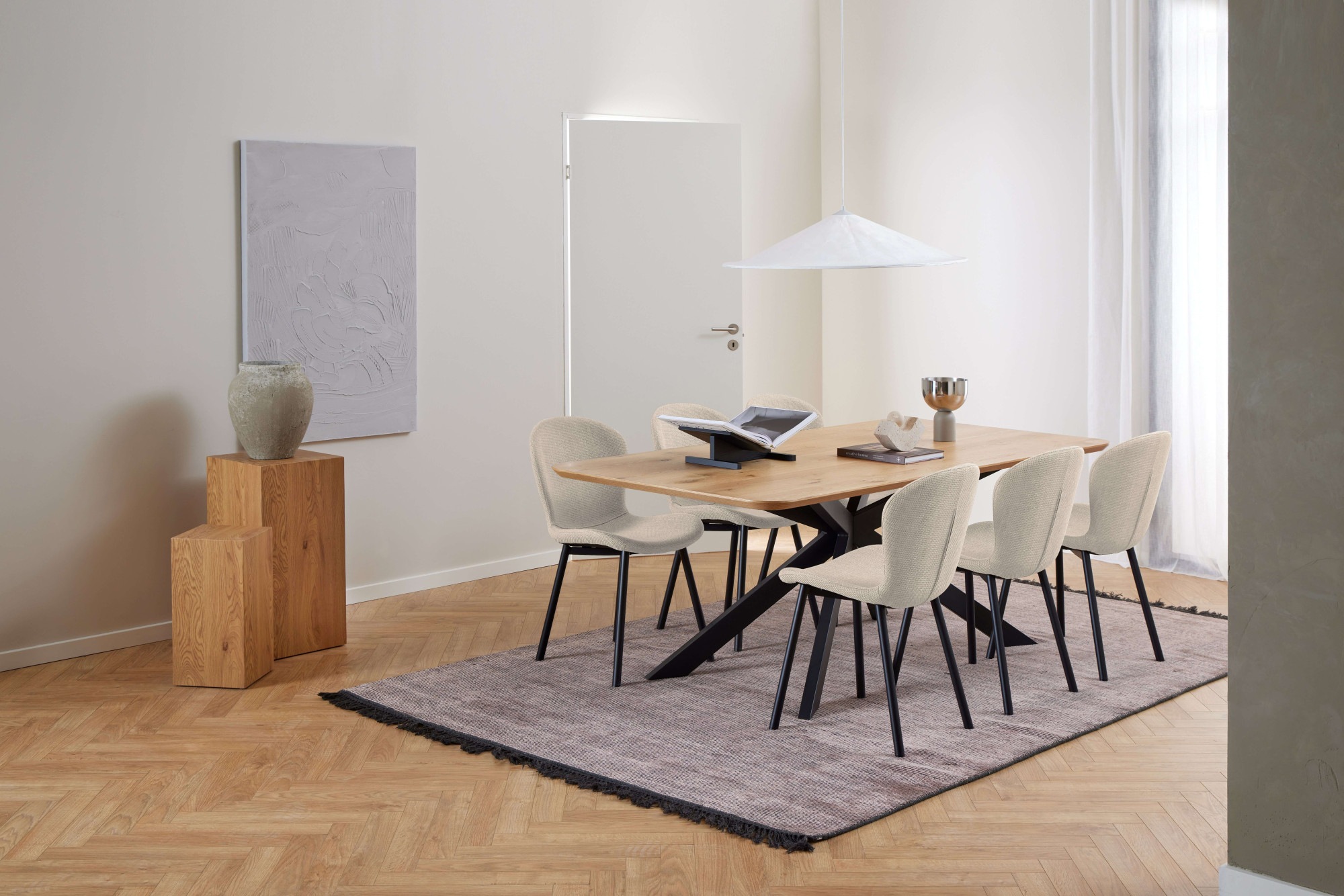 ACTONA GROUP Esstisch »Irwine«, Tischplatte aus Eichenfurnier, Rechteckig, B: 180 cm