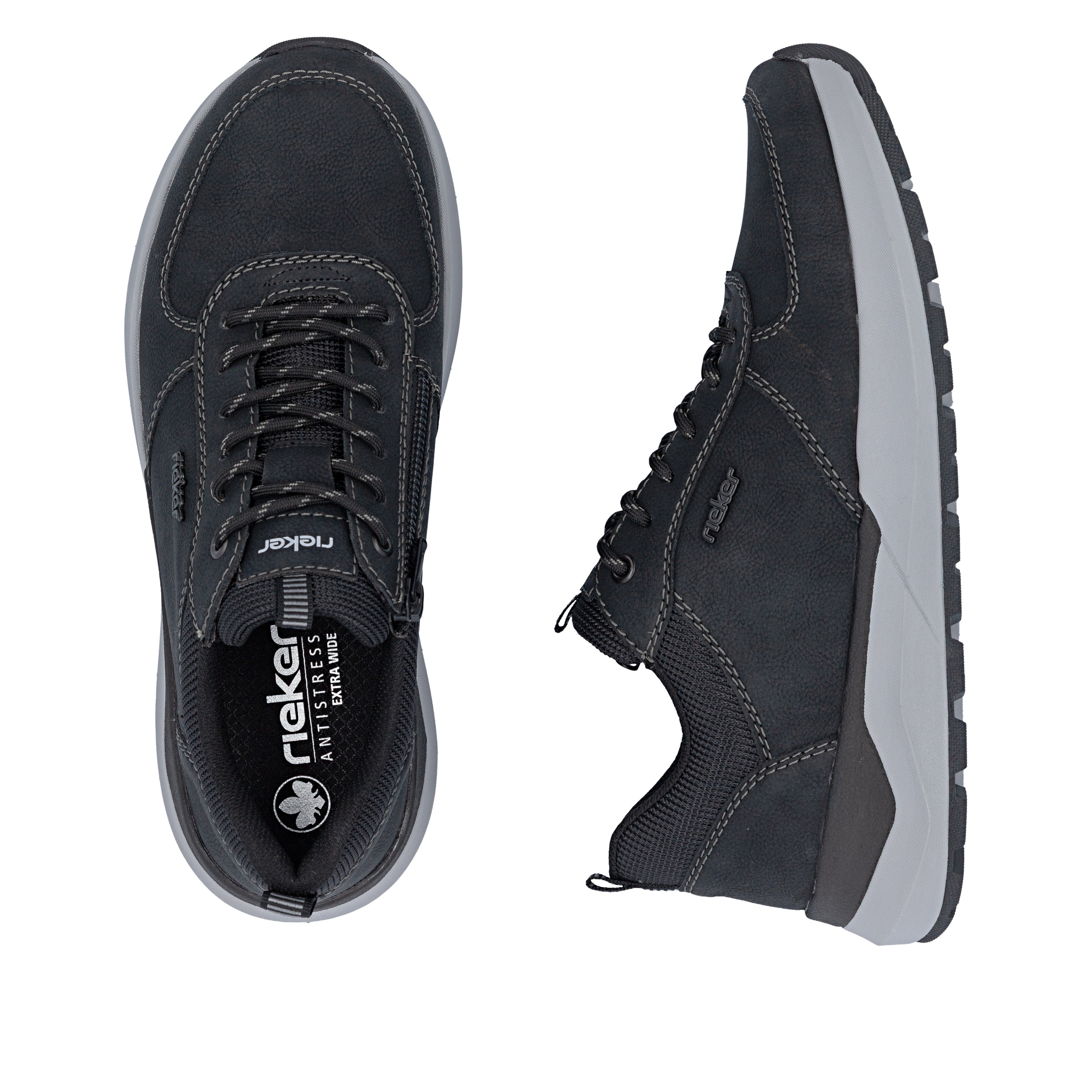 Rieker Sneaker  Halbschuh, Schnürschuh, Freizeitschuh mit Kontrastnähten