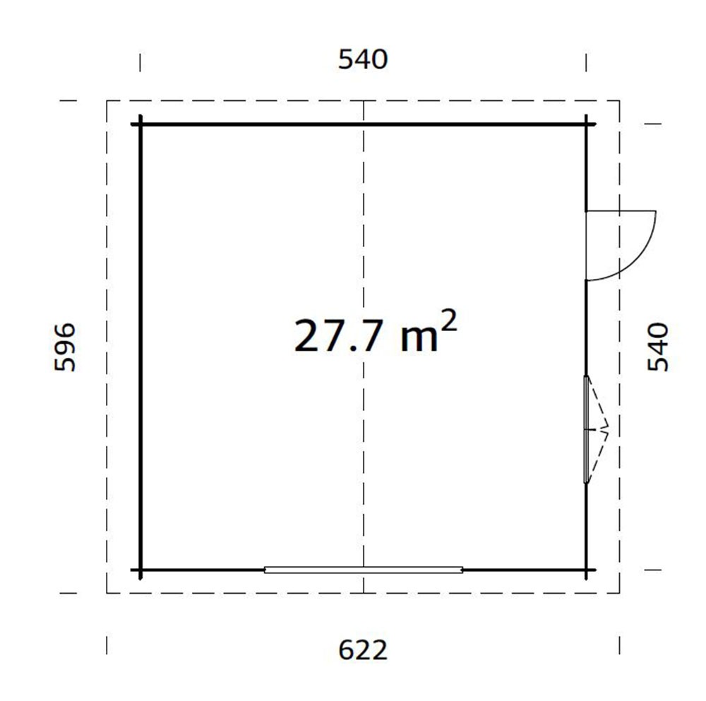 Palmako Garage »Roger, ohne Tor« BxTxH: 622x596x312 cm