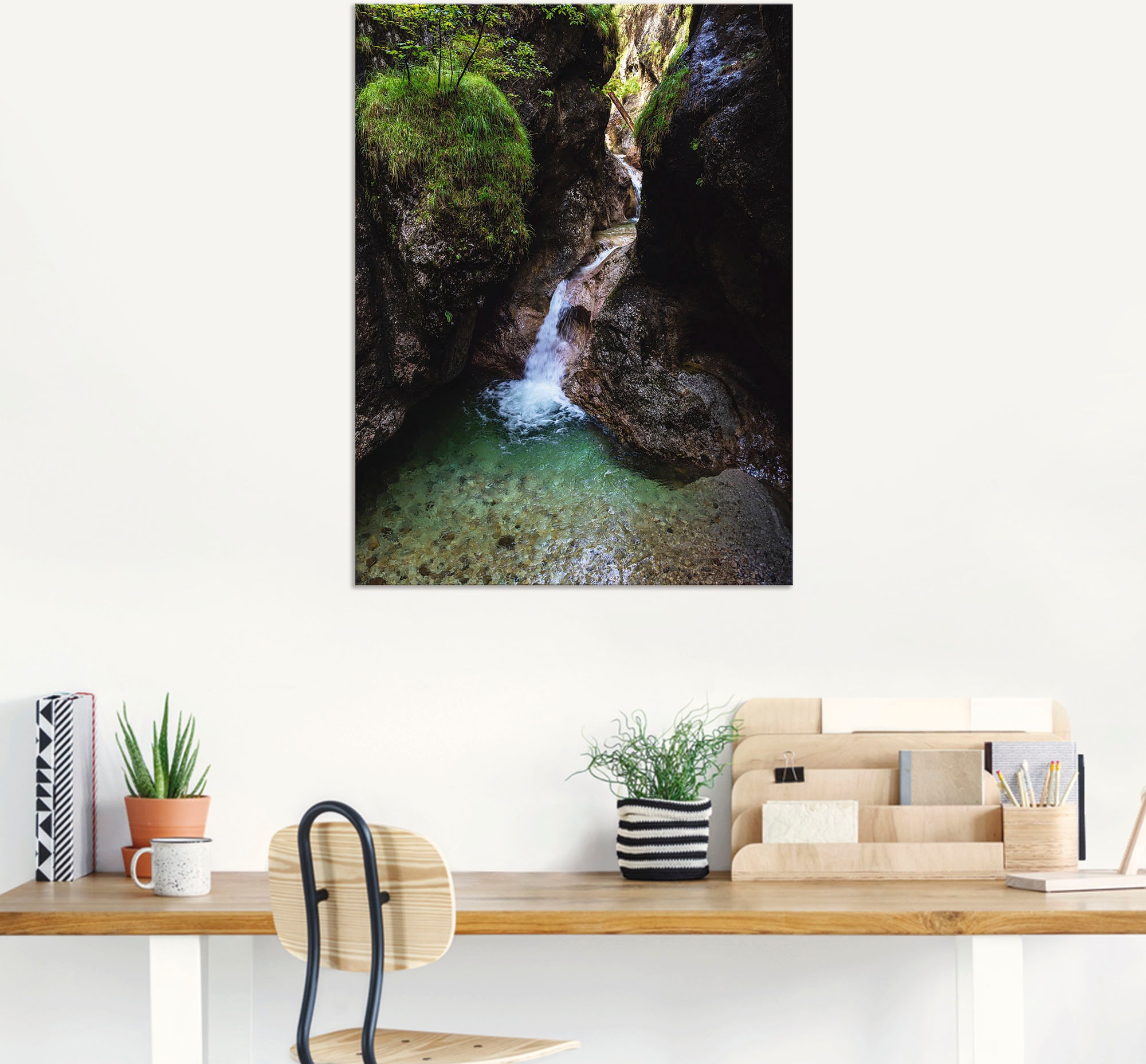 Artland Alu-Dibond-Druck »Almbachklamm im Berchtesgadener Land II«, Gewässer, (1 St.), für Innen- und Außenbereich geeignet, Outdoorbild