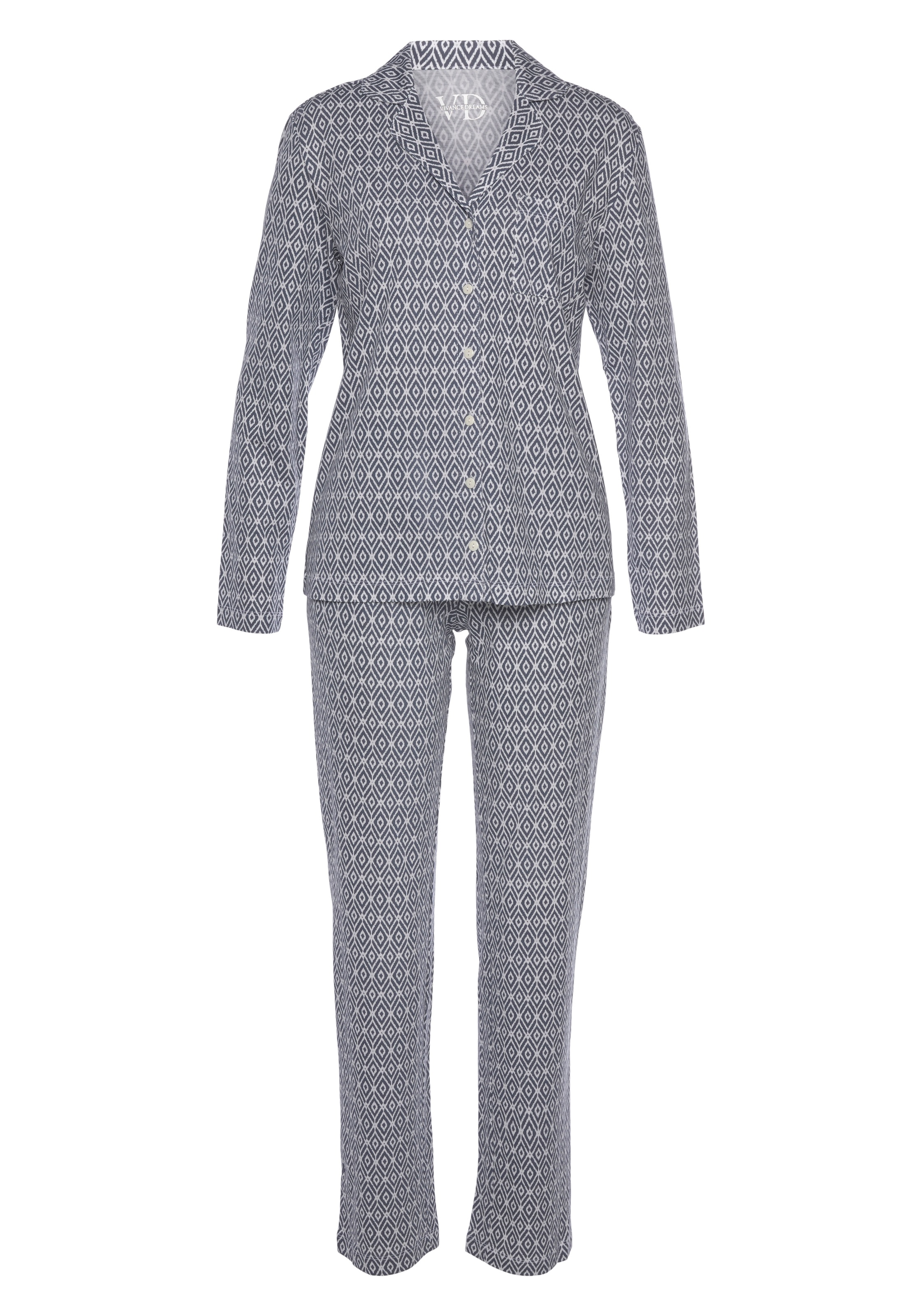 Vivance Dreams Pyjama, (2 tlg.), in schönem Muster günstig online kaufen