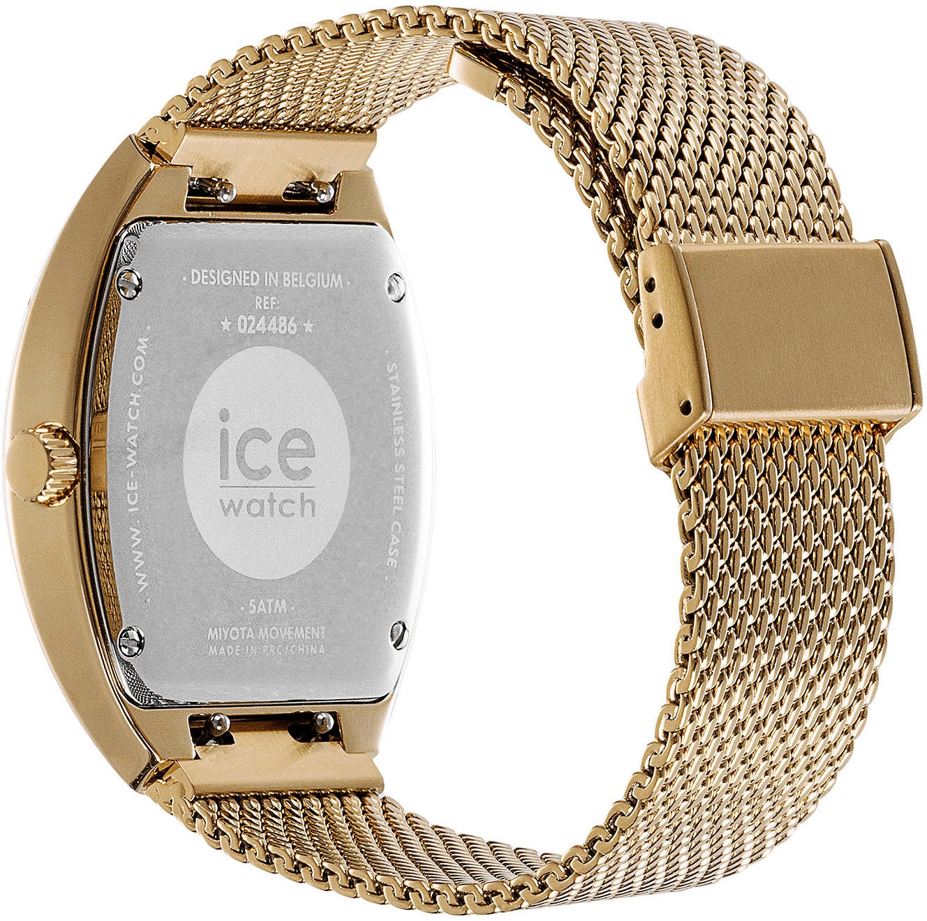 ice-watch Quarzuhr »ICE boliday - Dome - Metal mesh - Small - 3H + Date«, Armbanduhr, Damenuhr, Edelstahlarmband, Datum, analog