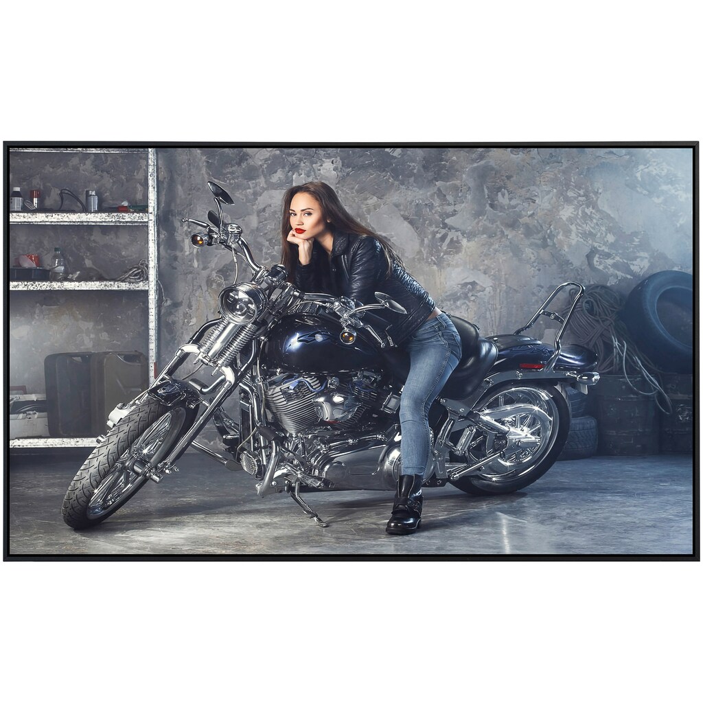 Papermoon Infrarotheizung »Frau auf Motorrad«