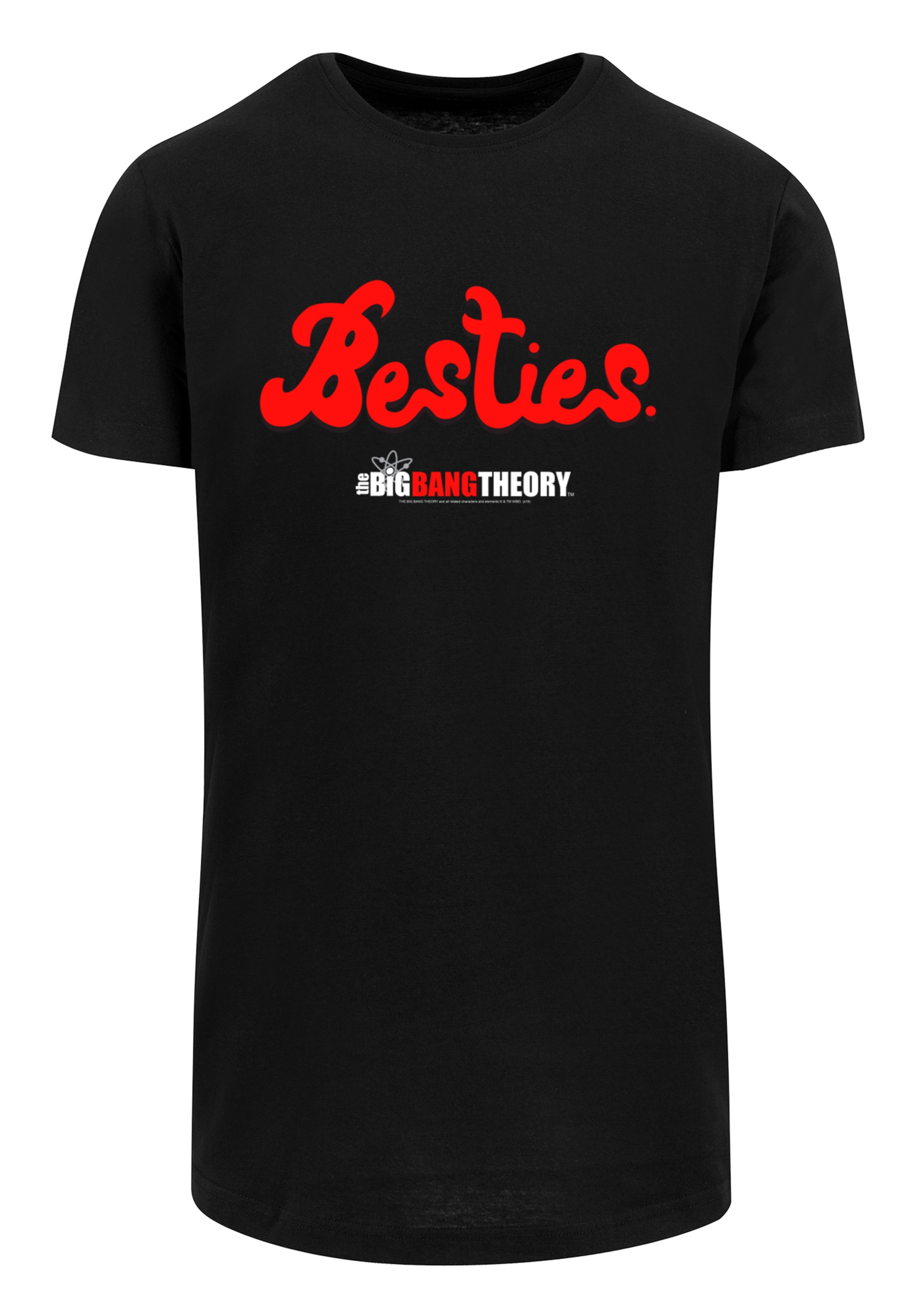 F4NT4STIC T-Shirt »Big Bang Theory Besties Text«, Herren,Premium Merch,Lang,Longshirt,Bedruckt