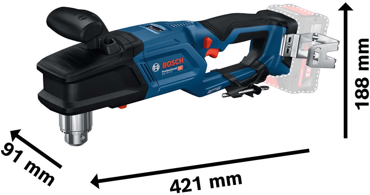 Bosch Professional Akku-Winkelbohrmaschine »GRD 18V-127 solo« ohne Akku und Ladegerät