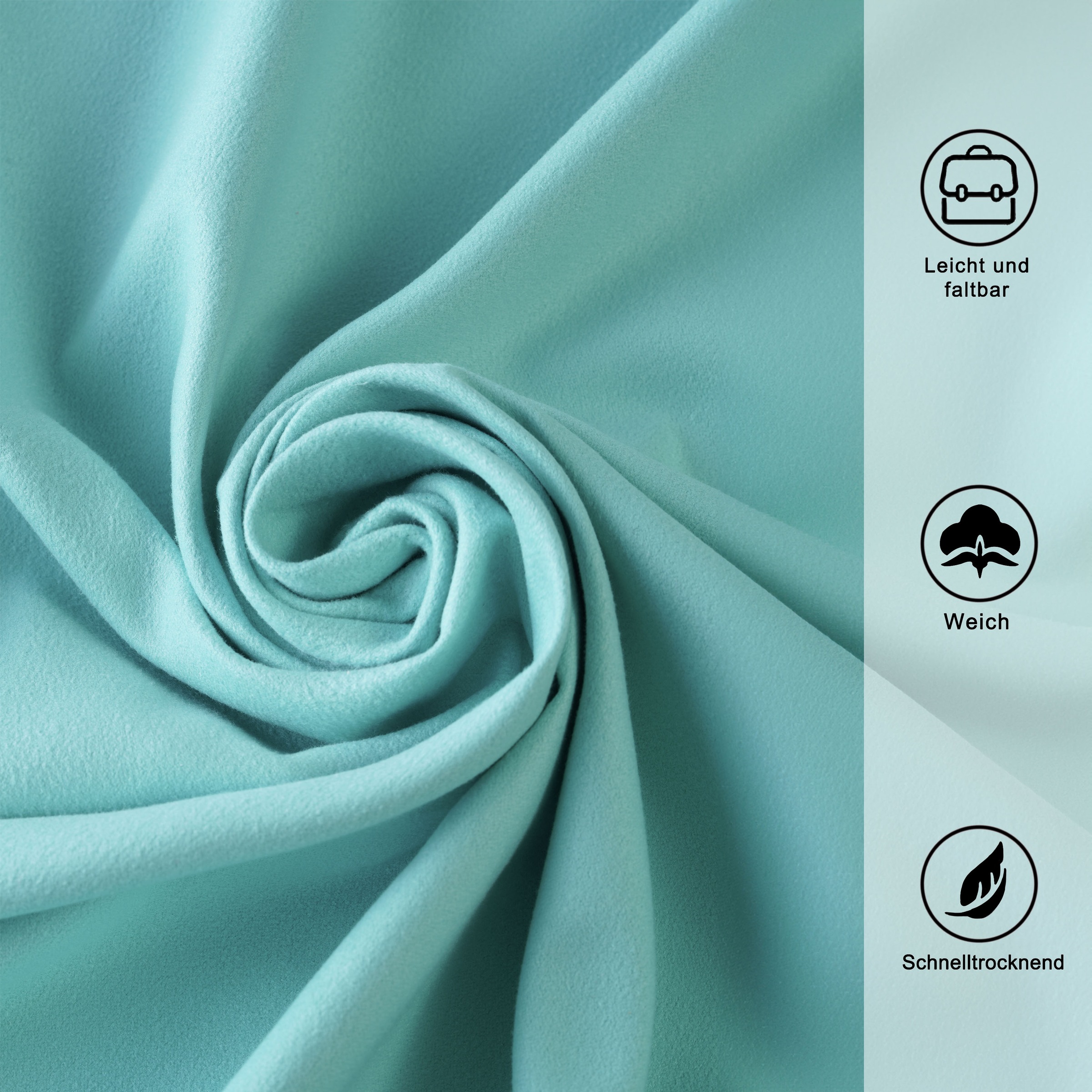 OTTO home Handtücher »Leoa, diverse Größen, Sporthandtuch, Reisehandtuch, Strandtuch« sehr leicht, kompakt, schnelltrocknend, Mikrofaser mit Kontrastnaht