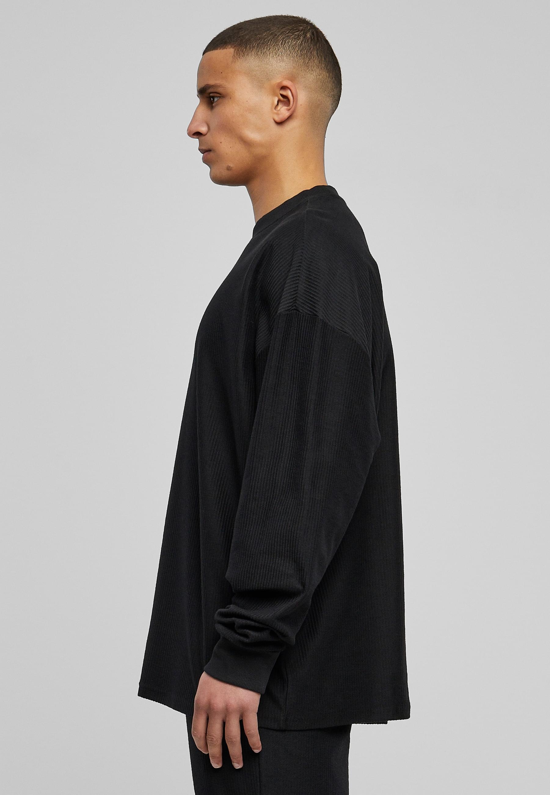 URBAN CLASSICS Rundhalspullover »Urban Classics Herren Rib Terry Boxy Crew«, (1 tlg.)