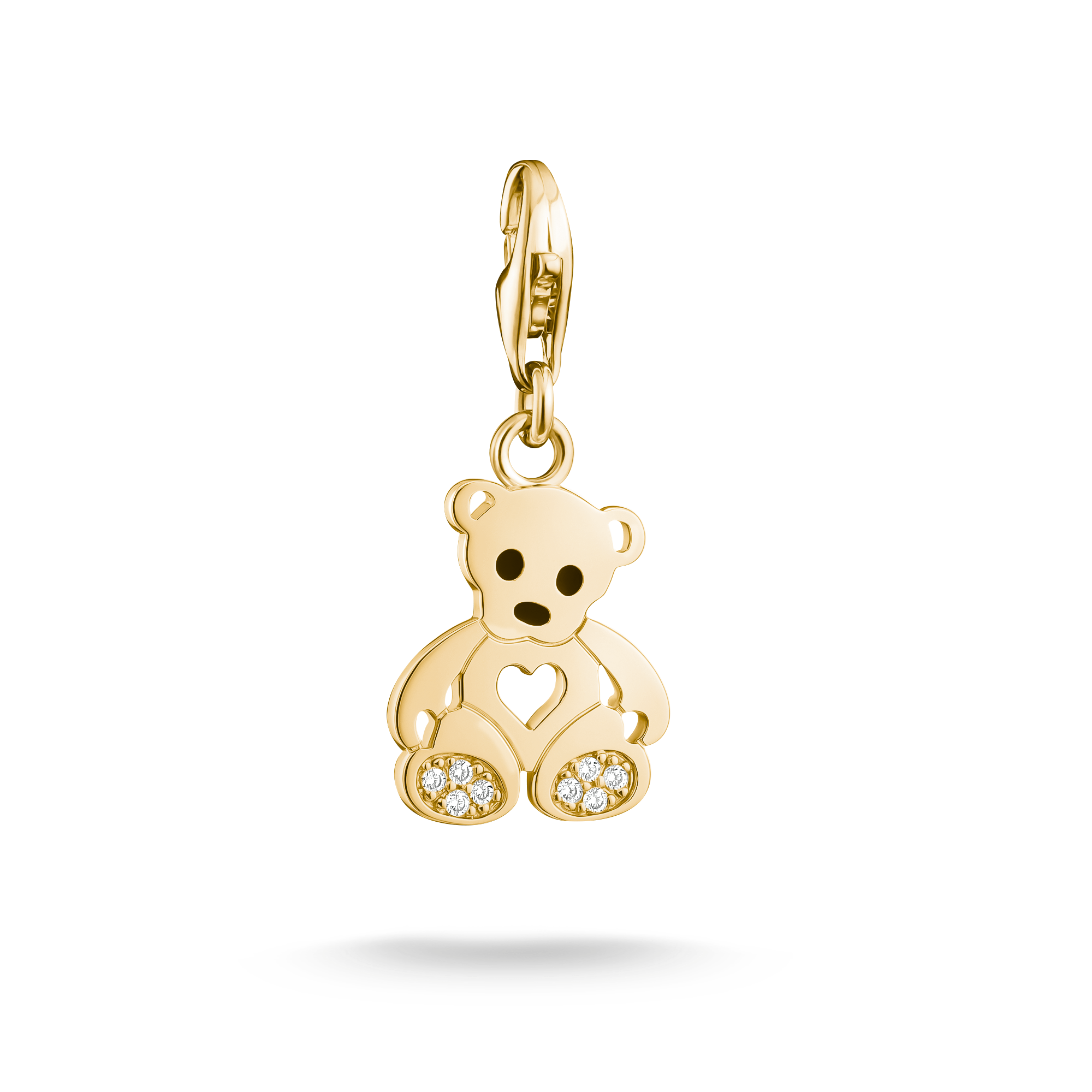 THOMAS SABO Charm-Einhänger »Teddybär-Design, Zirkonia, Einhänger für Charm-Armband - Original« mit Zirkonia (synth.) - Emaille