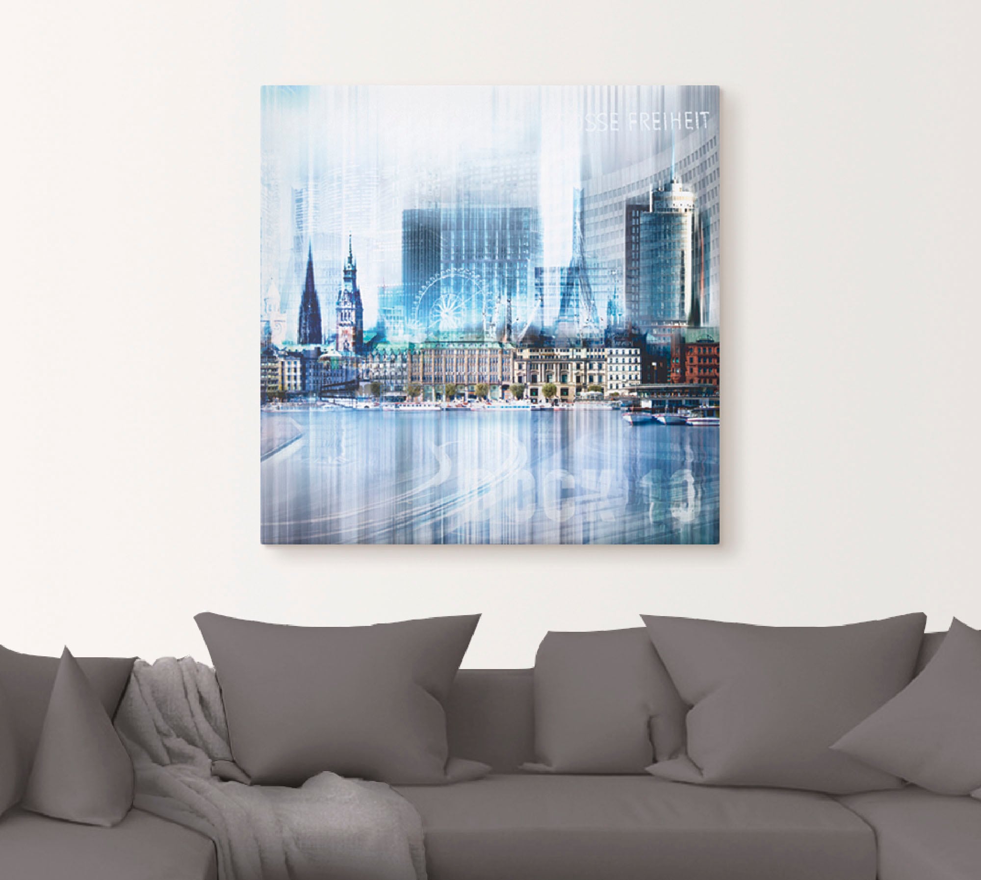 Artland Wandbild »Hamburg Collage I«, Deutschland, (1 St.), als Leinwandbild, Wandaufkleber oder Poster in versch. Größen