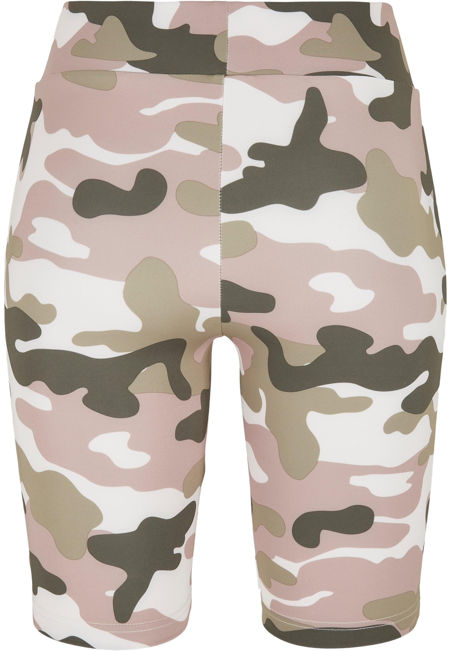 URBAN CLASSICS Stoffhose »Urban Classics Damen Ladies High Waist Camo Tech Cycle Shorts«, (1 tlg.)