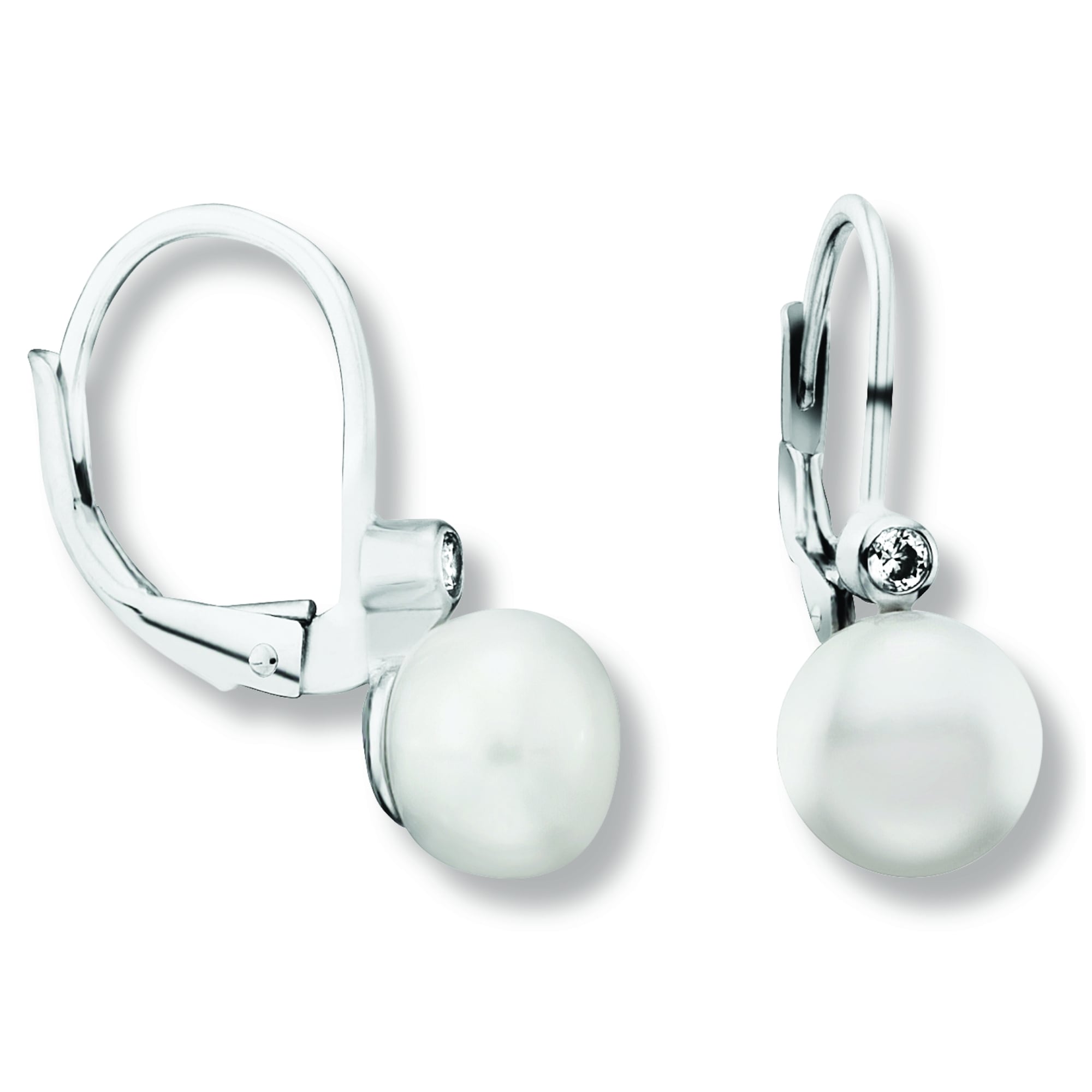 Paar Ohrhänger ONE ELEMENT "Zirkonia Ohrringe Ohrhänger aus 925 Silber", silber, Ohrringe, Damen, Damen,mit Zirkonia, Perlen Silber 925 (Sterlingsilber), Perlen, Silber 925 (Sterlingsilber), Zartes Emblem – unaufdringlich und dennoch ausdrucksstark