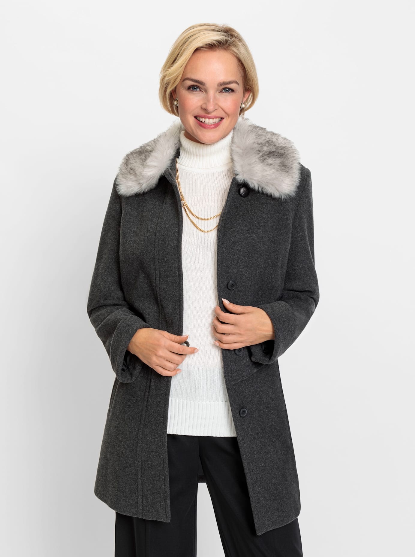 Classic Winterjacke, ohne Kapuze günstig online kaufen