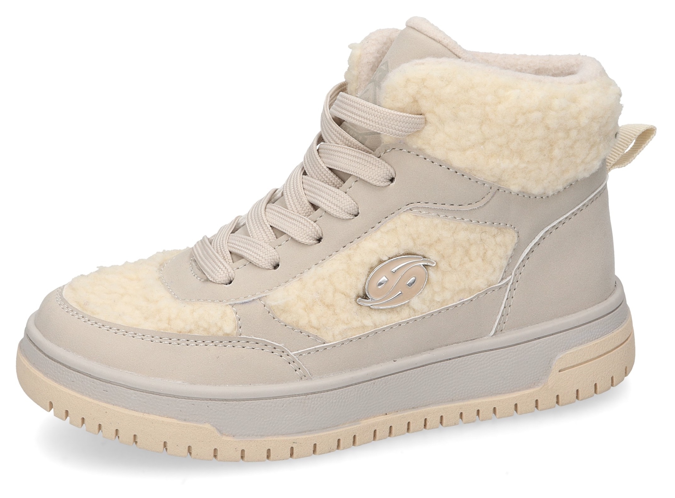 Sneaker, Retro Sneaker, High Top Sneaker, Winterboots mit Frottee Einsatz