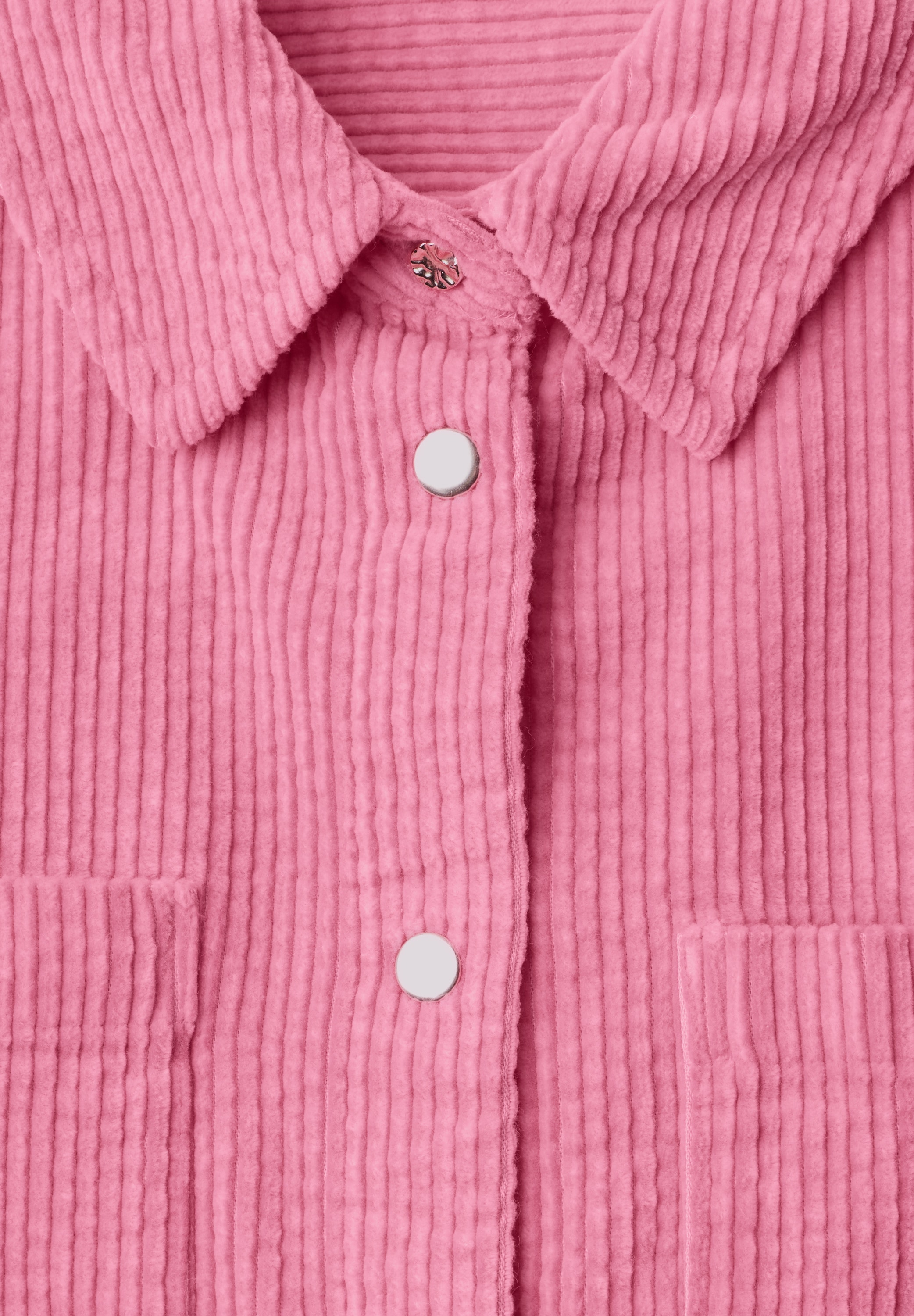 STREET ONE Langarmbluse Overshirt in Cord-Qualität / Hemdkragen