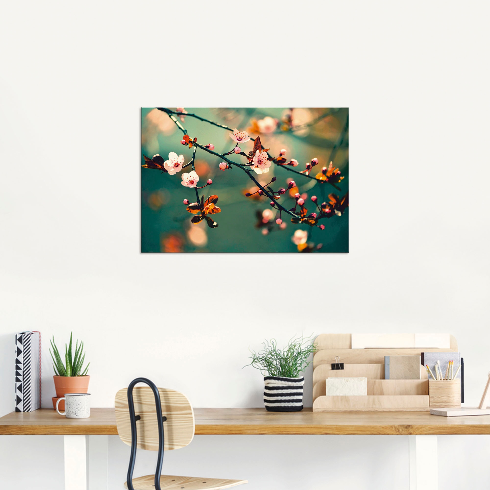 Artland Wandbild »Japanische Kirsch Sakura Blumen«, Blumen, (1 St.), als Leinwandbild, Poster in verschied. Größen