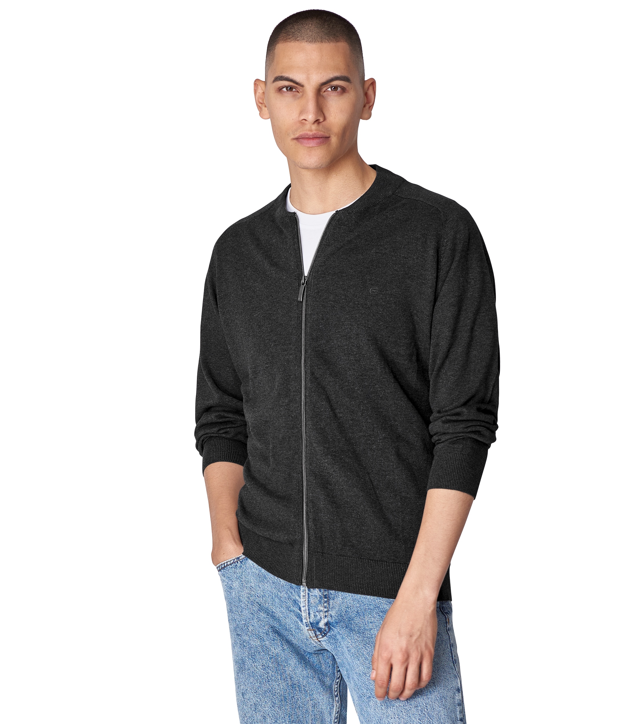 CASAMODA Strickjacke 004440 Gefertigt aus reiner günstig online kaufen