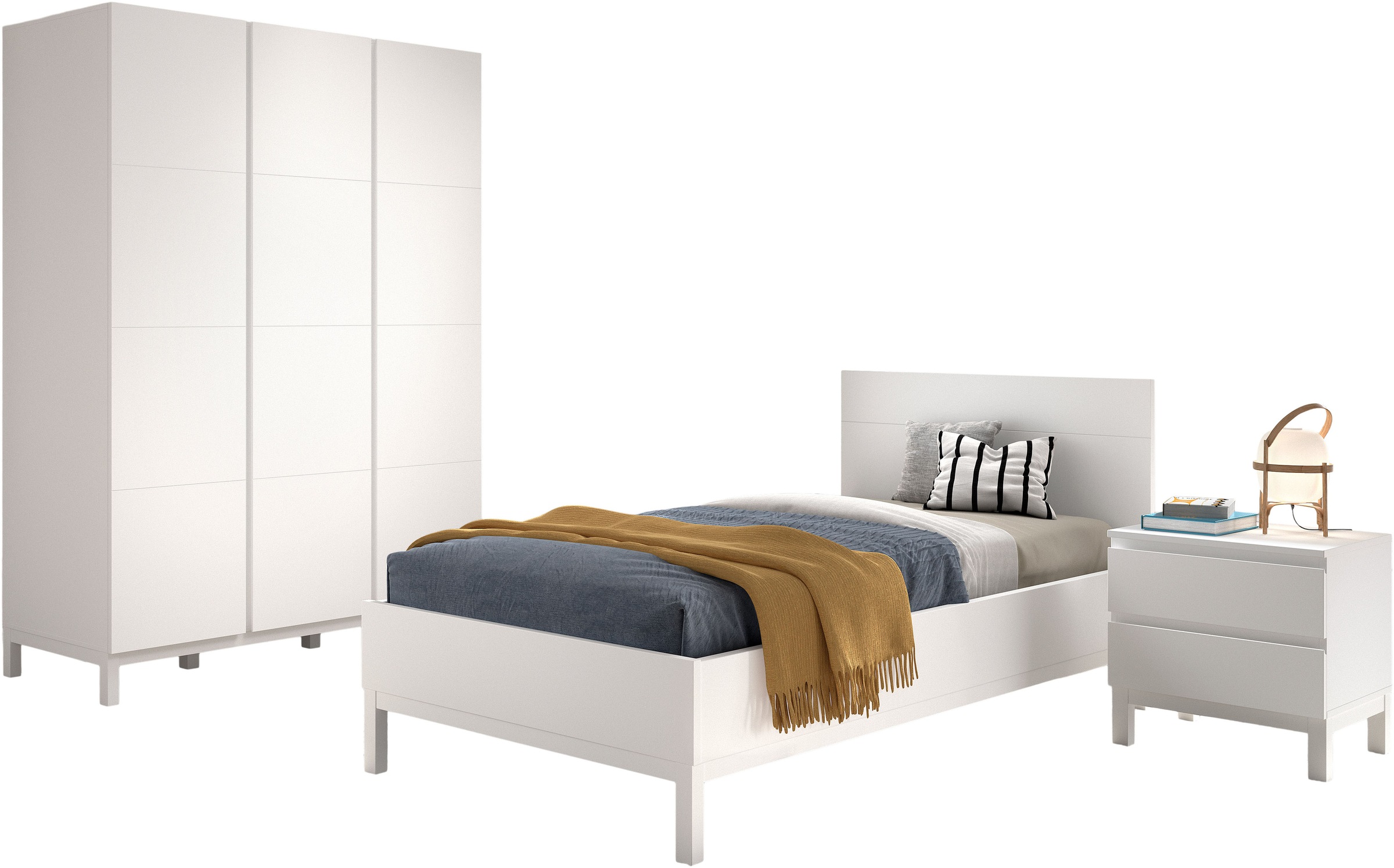 Vipack Jugendzimmer-Set "Set best. aus Einzelbett 90/200, Nachtkonsole, Kle günstig online kaufen