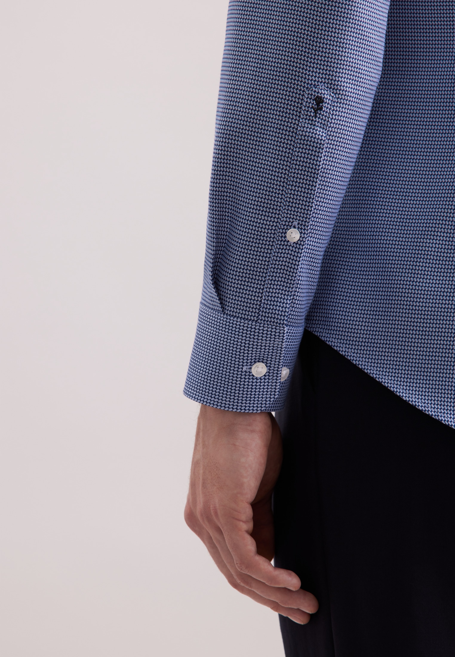 seidensticker Businesshemd »Schwarze Rose« Slim 1/1 Kentkragen Struktur