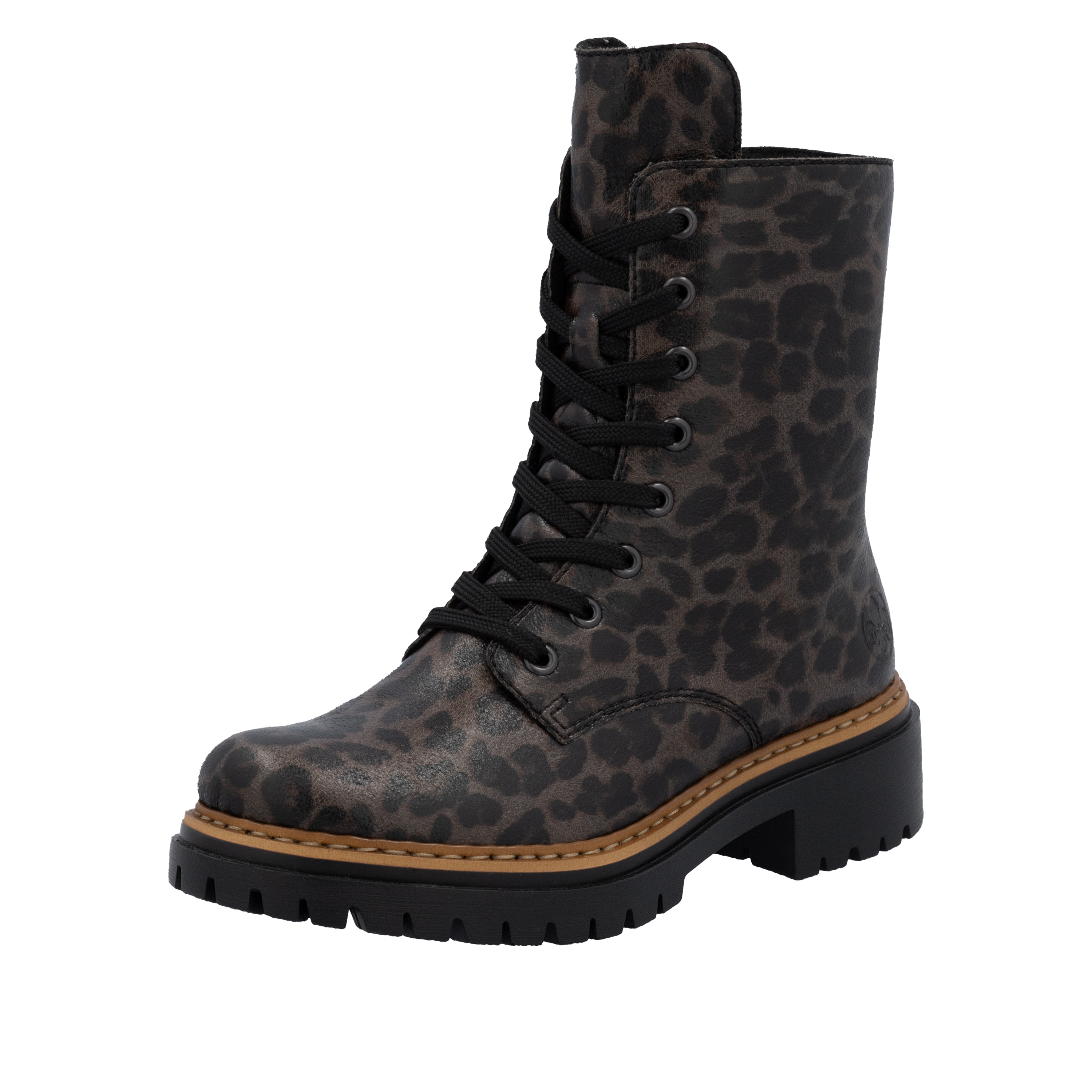 Rieker Schnürboots Schnürstiefelette, Profilsohle, in veganer Verarbeitung
